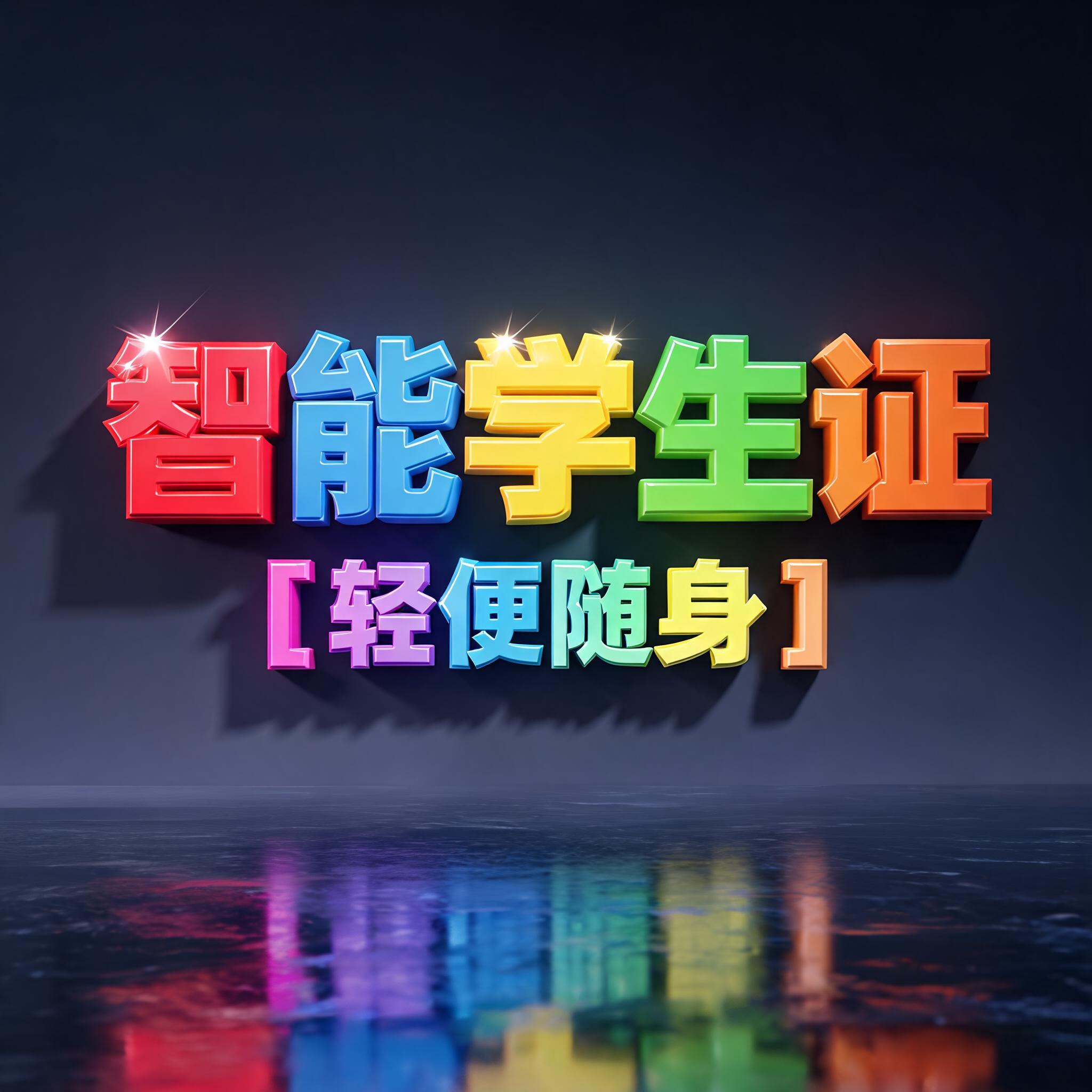 "智能学生证[轻便随身]" — 3d Bold | AI Text Effect Generator