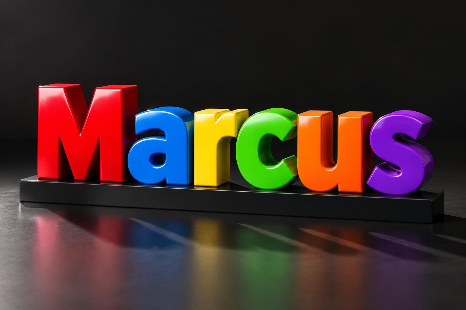 "Marcus" — 3d Bold | AI Text Effect Generator