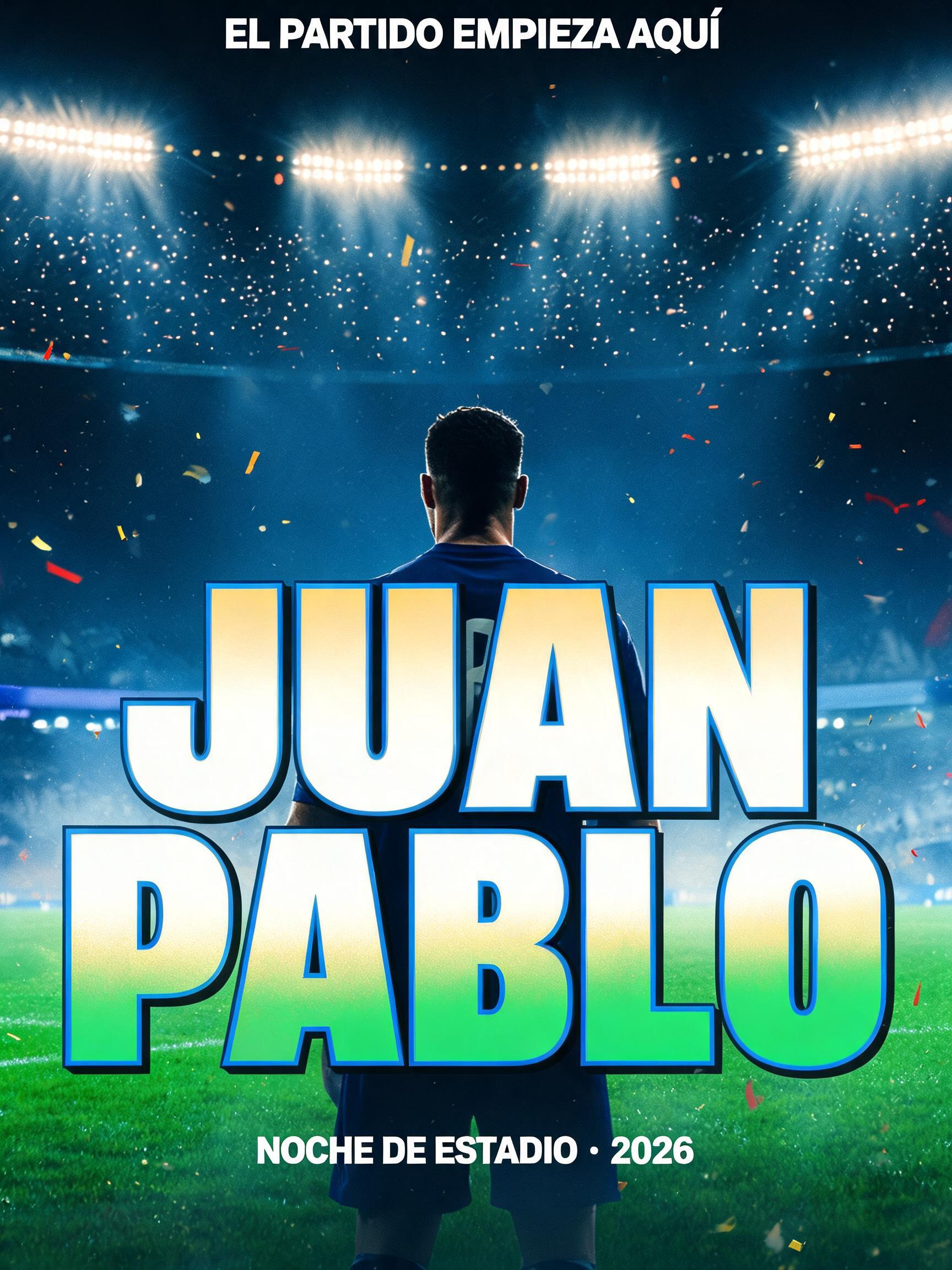 "Juan Pablo" — Sports Football | AI Text Effect Generator