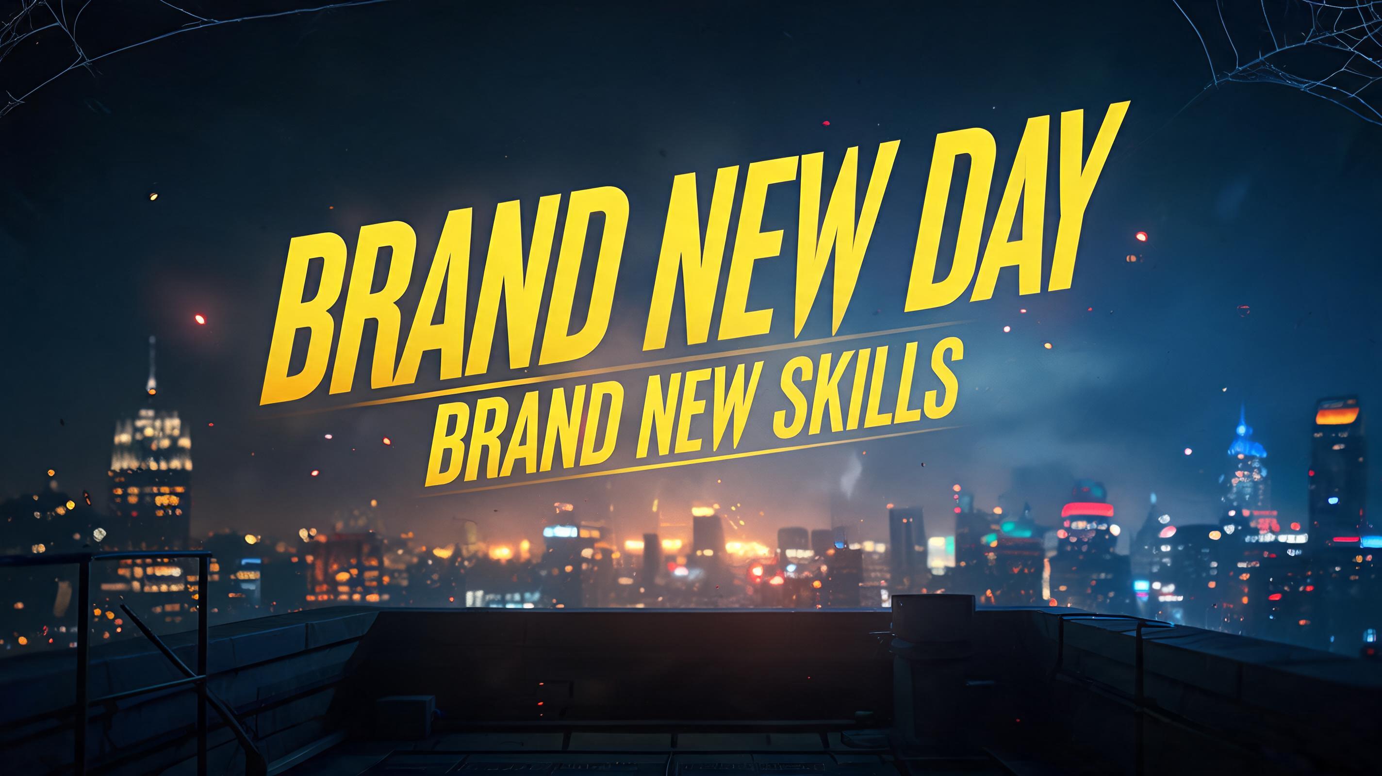"BRAND NEW DAY
BRAND NEW SKILLS" — Spider Hero | AI Text Effect Generator