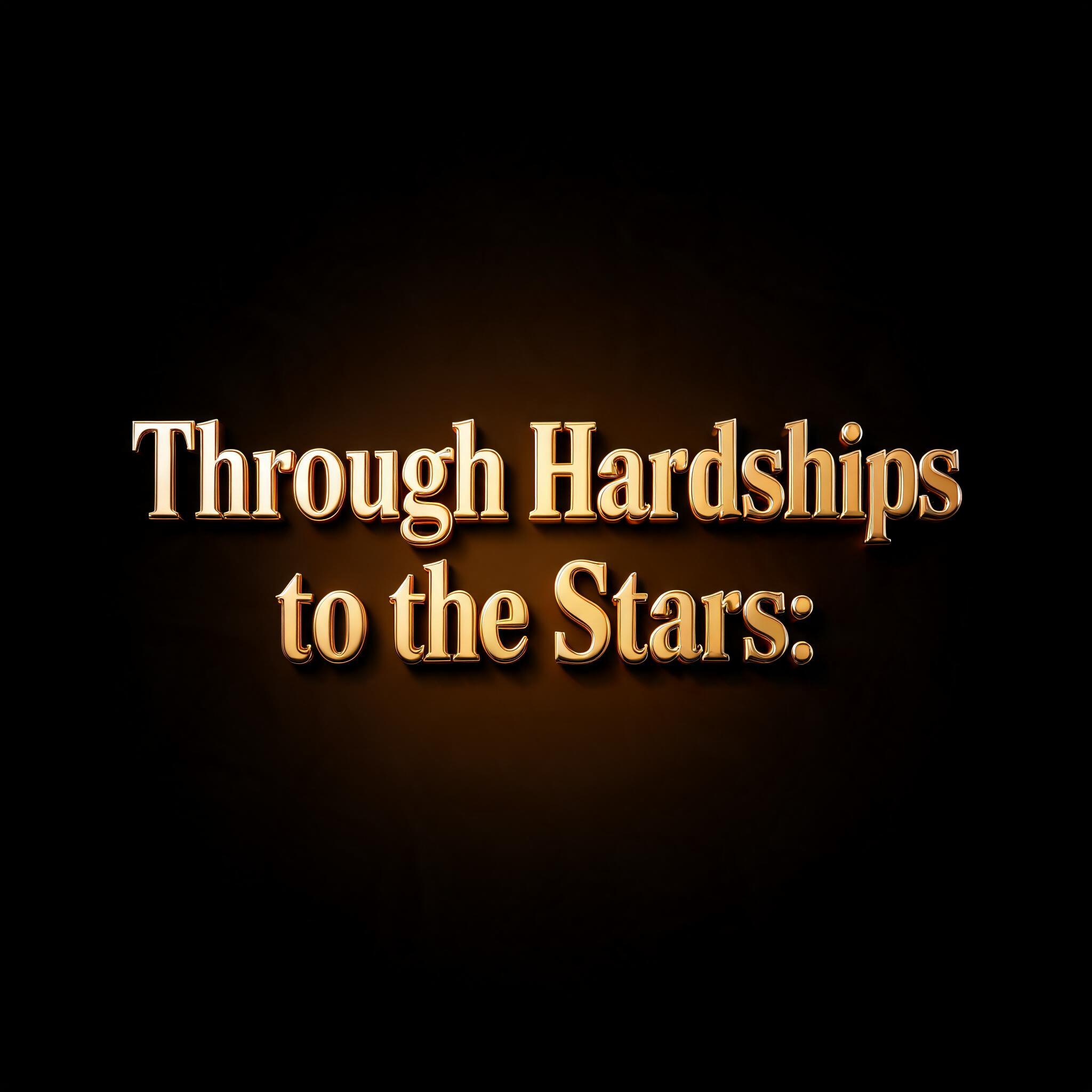 "Through Hardships to the Stars:" — 3d Bold Gold | AI Text Effect Generator