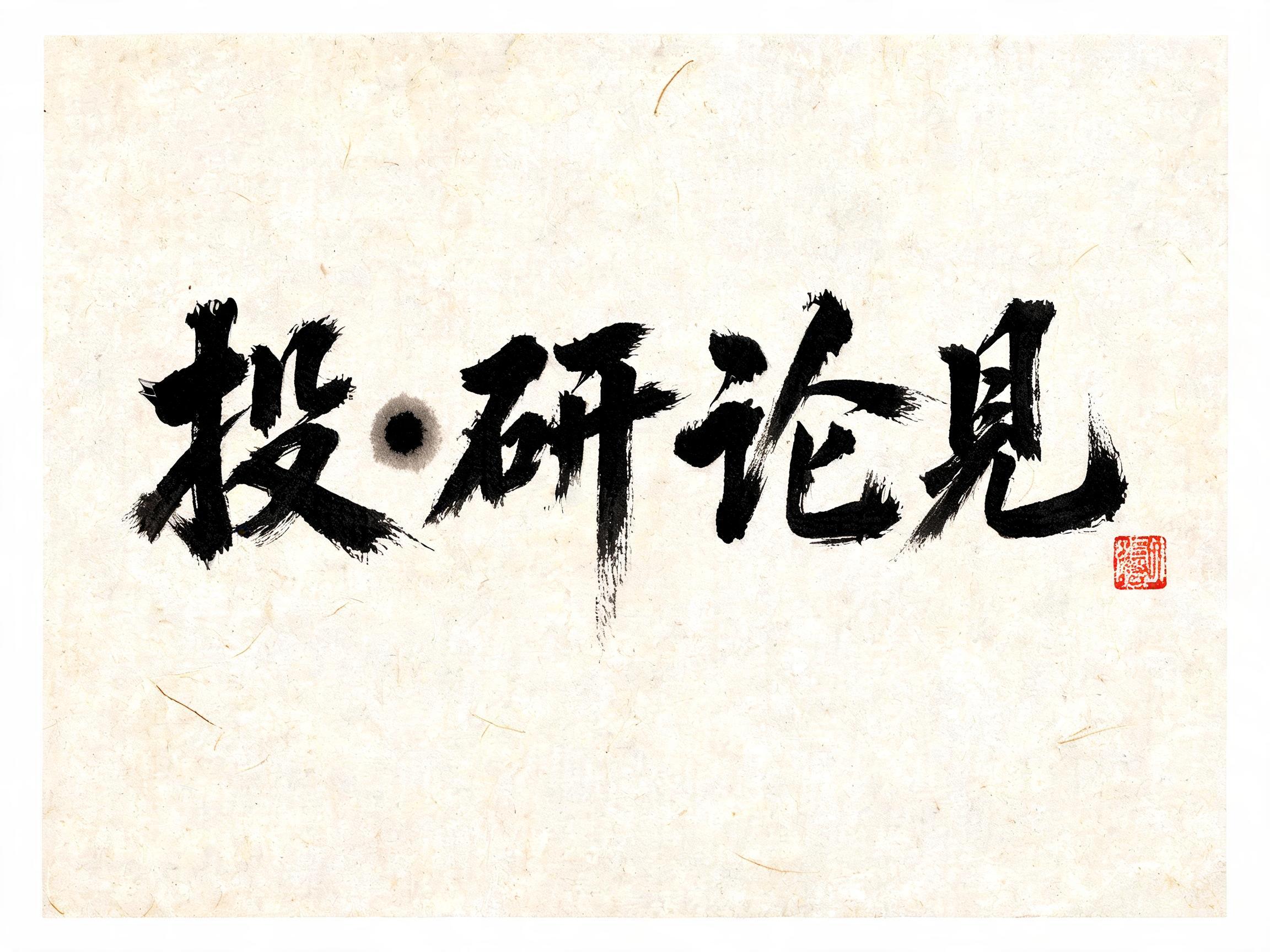 "投研•论见" — Brush Chinese Ink | AI Text Effect Generator