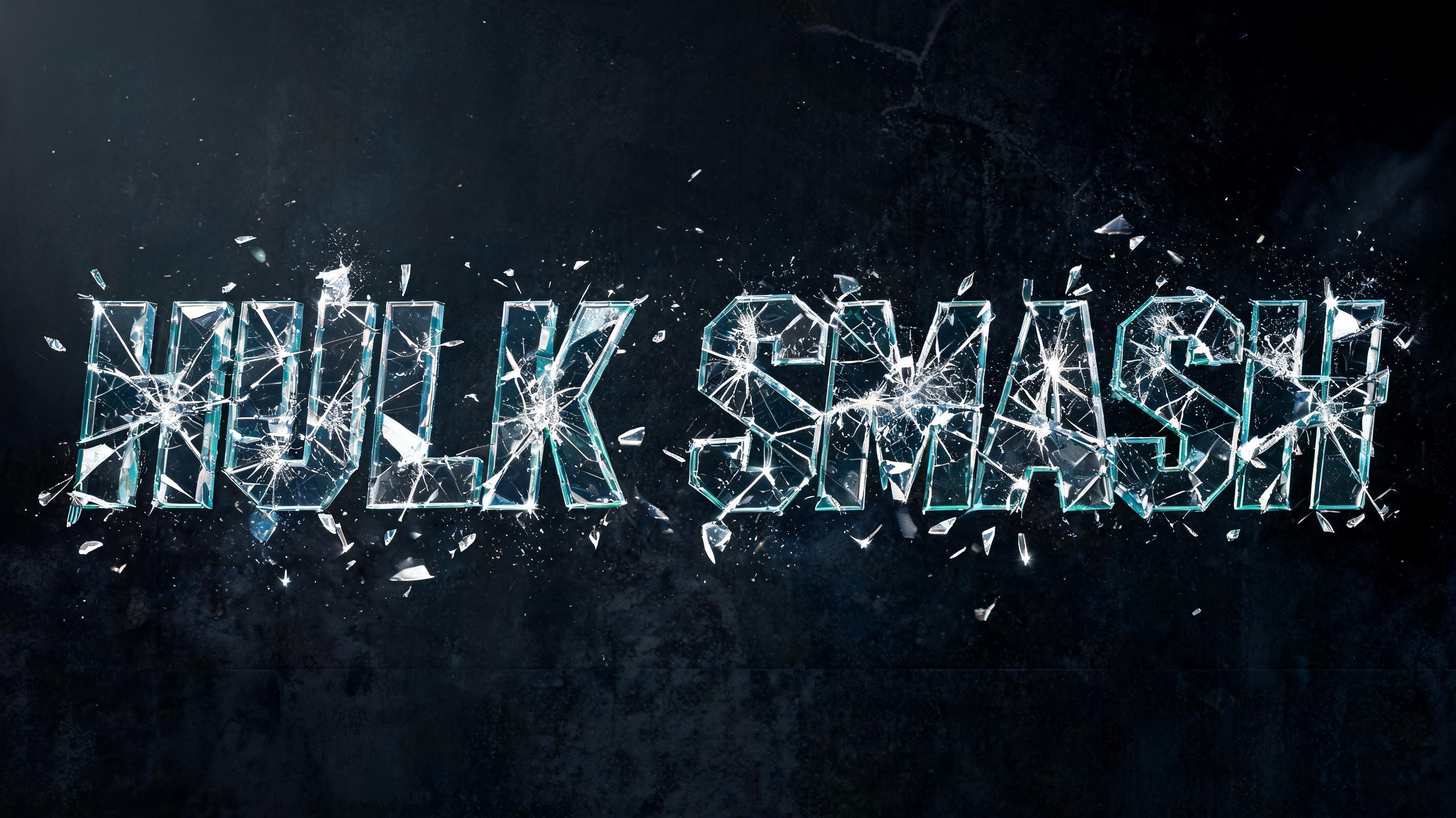 "HULK SMASH" — Glass Broken | AI Text Effect Generator