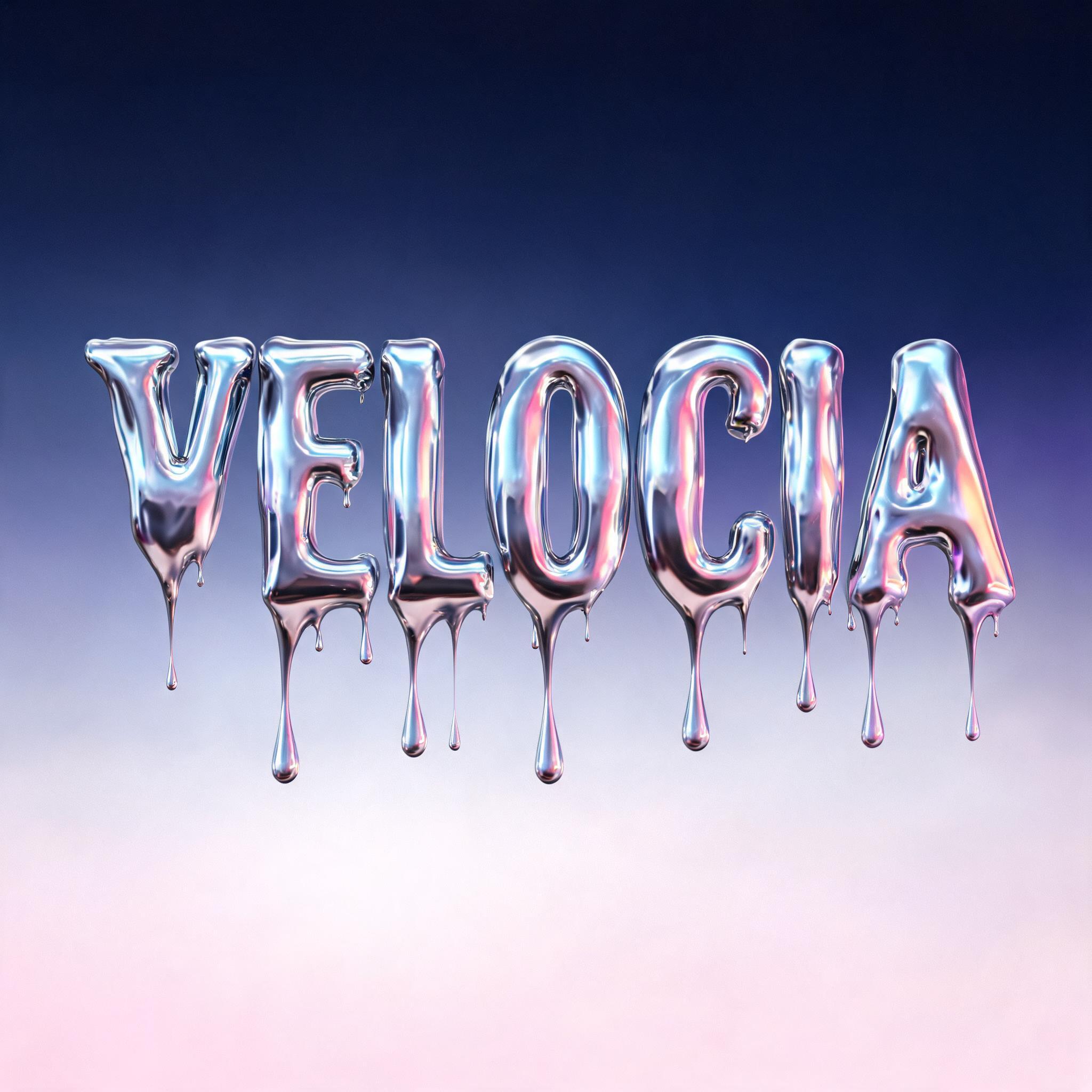 "VELOCIA" — Y2k Liquid | AI Text Effect Generator