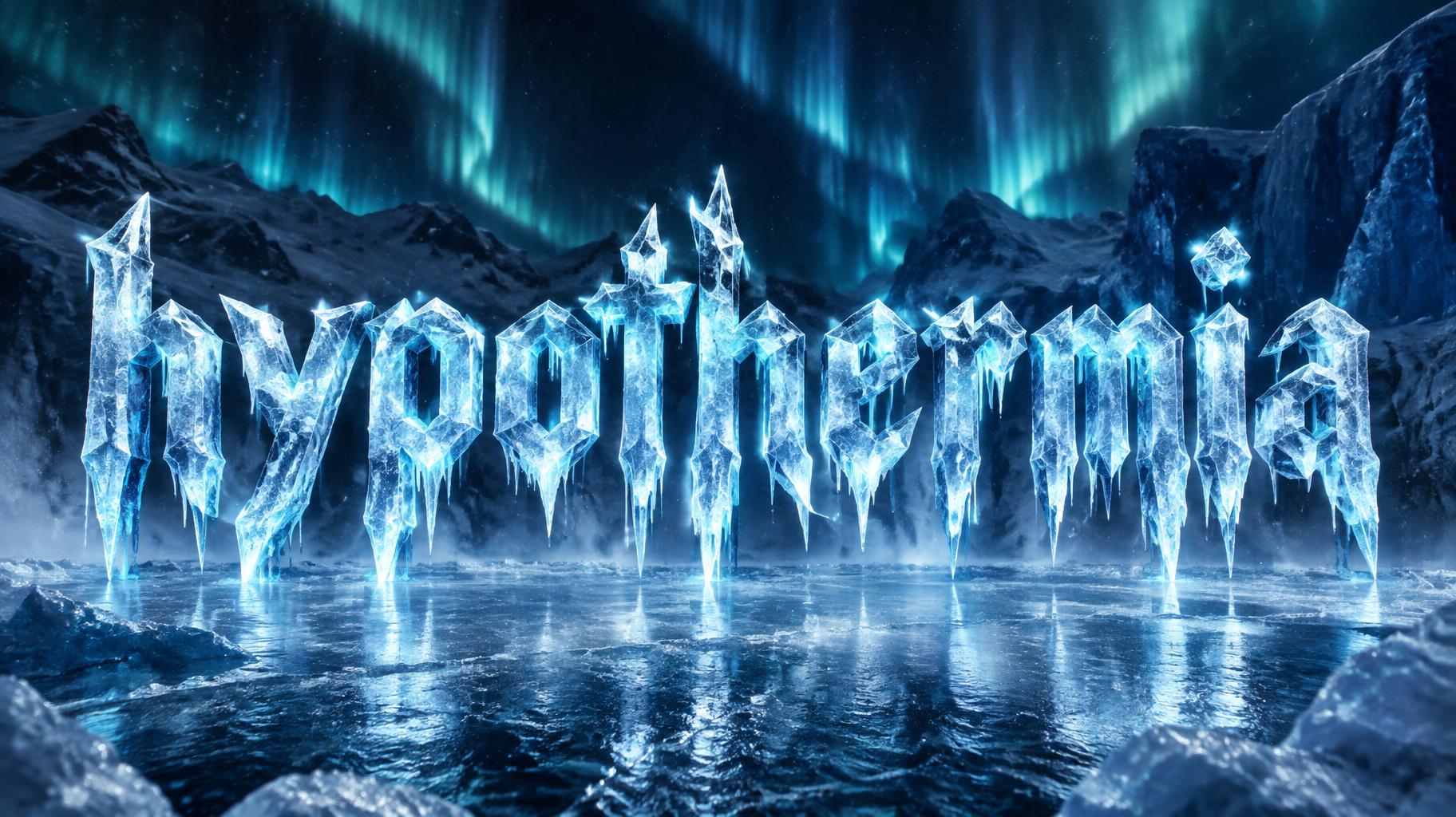 "just the word hypothermia" — Glass Frozen | AI Text Effect Generator