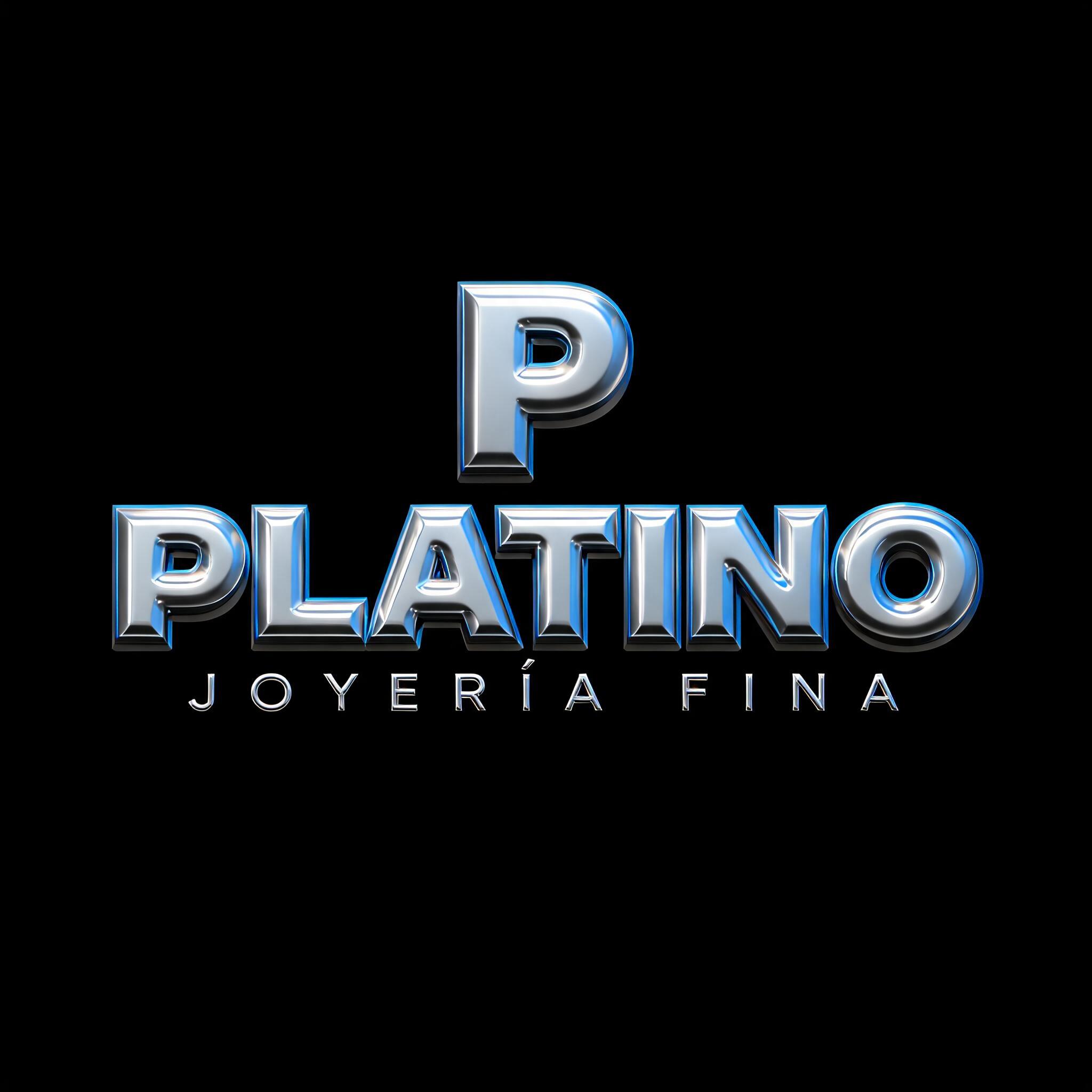 "PLATINO
JOYERÍA FINA" — Chrome Metal 3d | AI Text Effect Generator