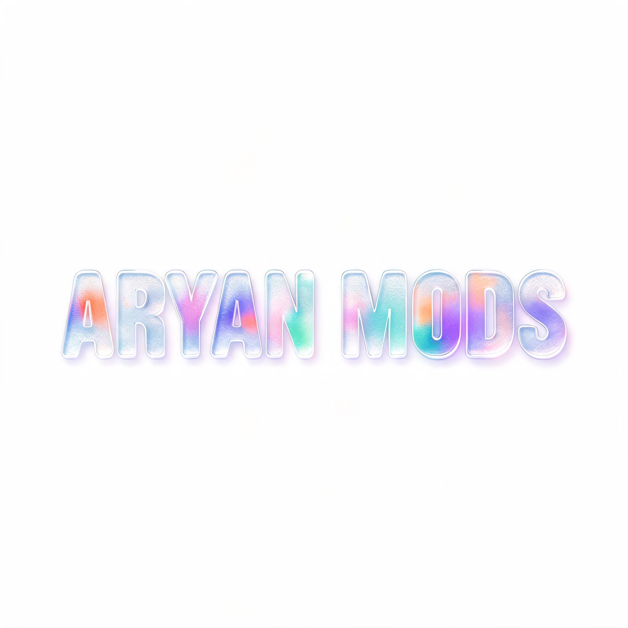 "ARYAN   MODS" — Glass Morphism | AI Text Effect Generator