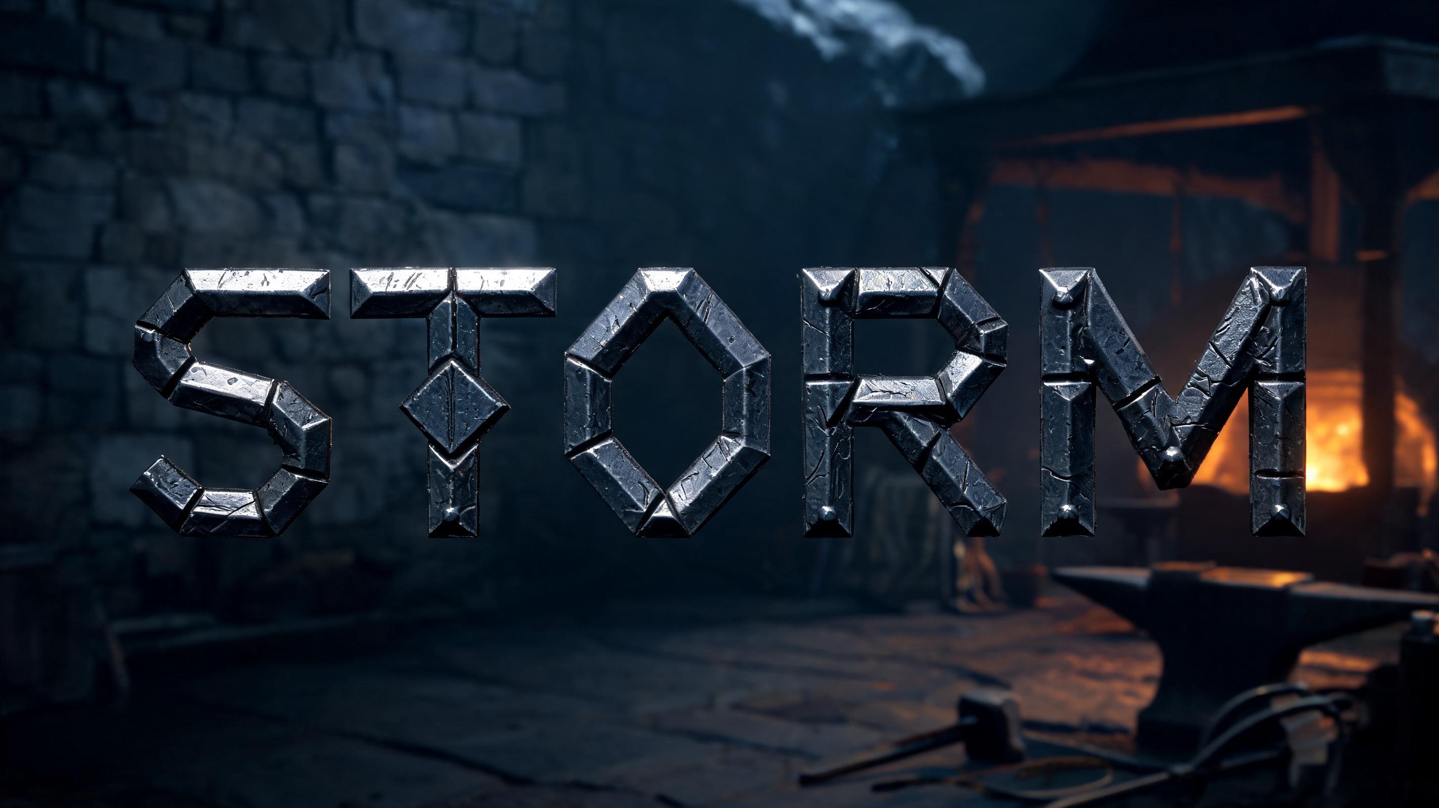 "Storm" — Viking | AI Text Effect Generator
