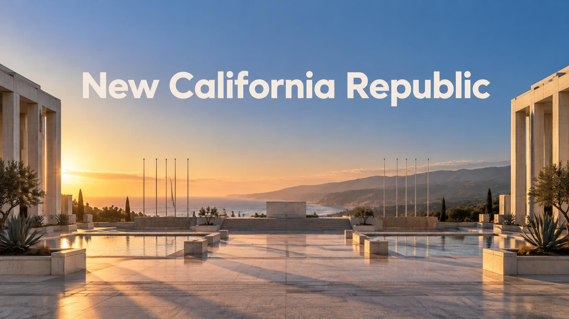 "New California Republic" —  | AI Text Effect Generator