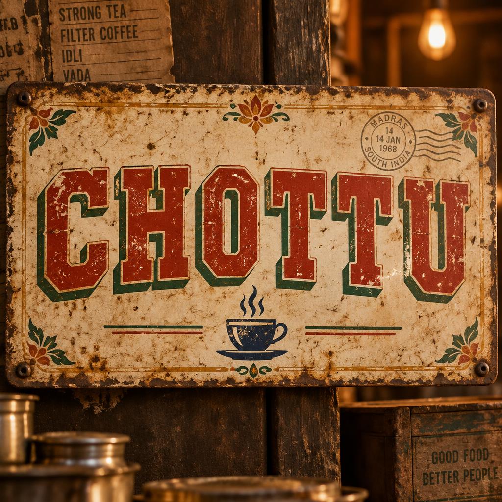 "CHOTTU" — Vintage | AI Text Effect Generator