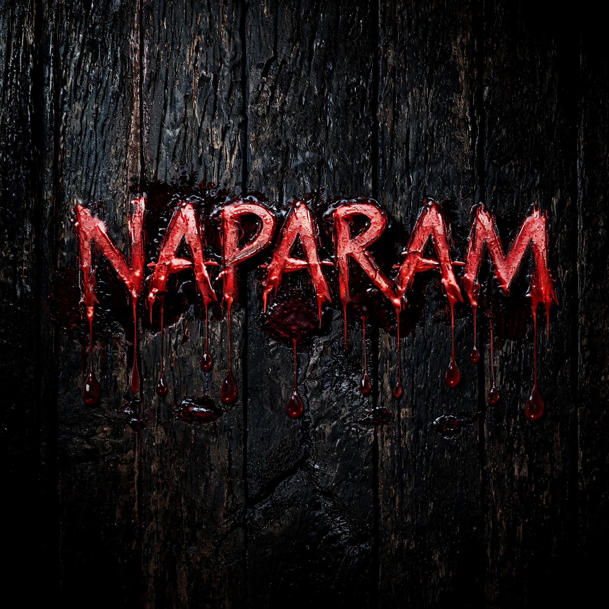 "NAPARAM" — Drip Font Blood | AI Text Effect Generator