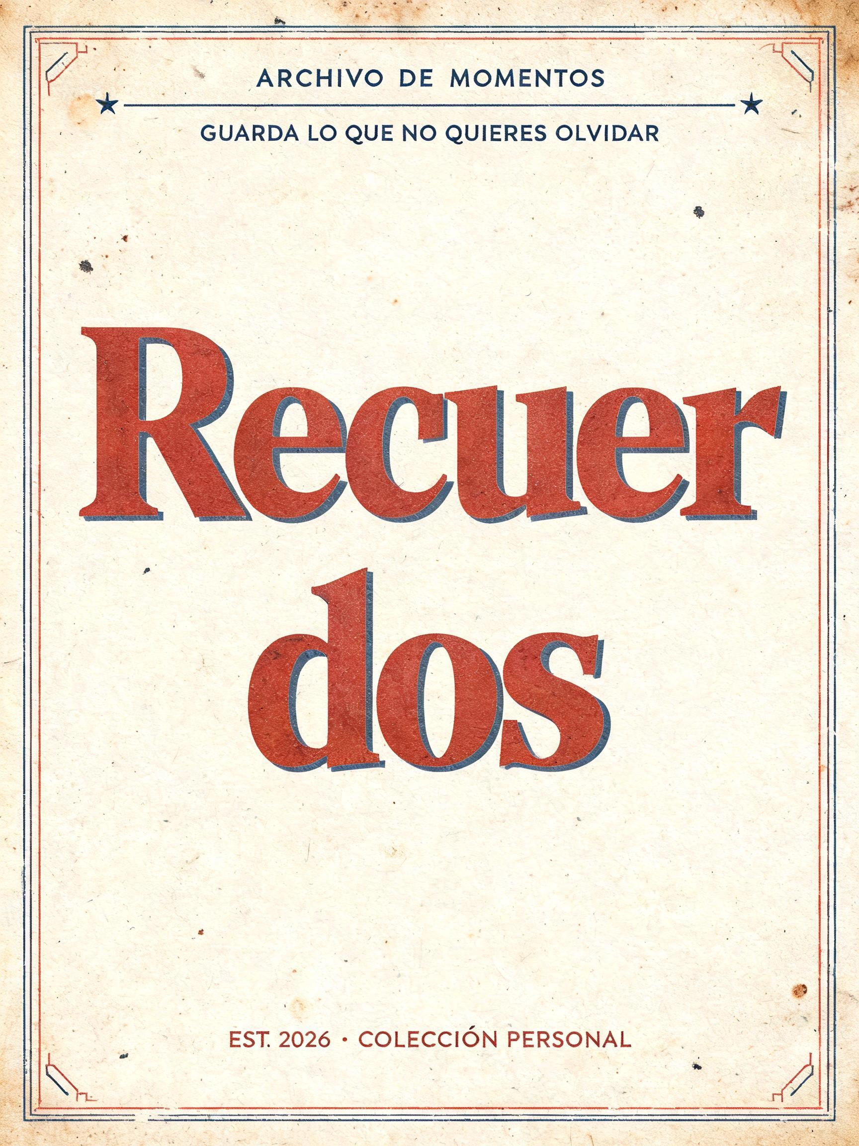 "Hazme un texto retro que diga "Recuerdos" para un cartel" — Vintage | AI Text Effect Generator
