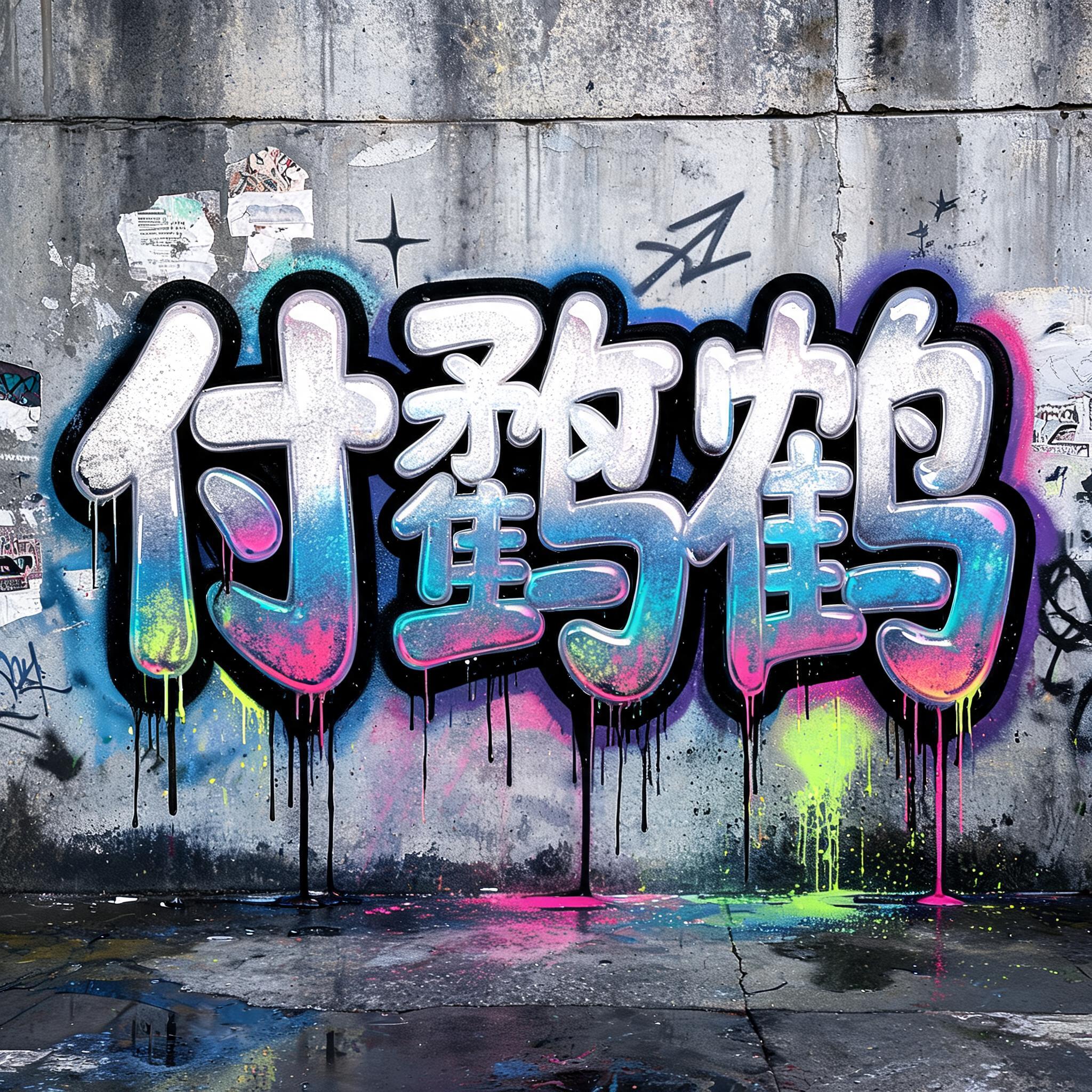 "付鹙鹤" — Graffiti | AI Text Effect Generator