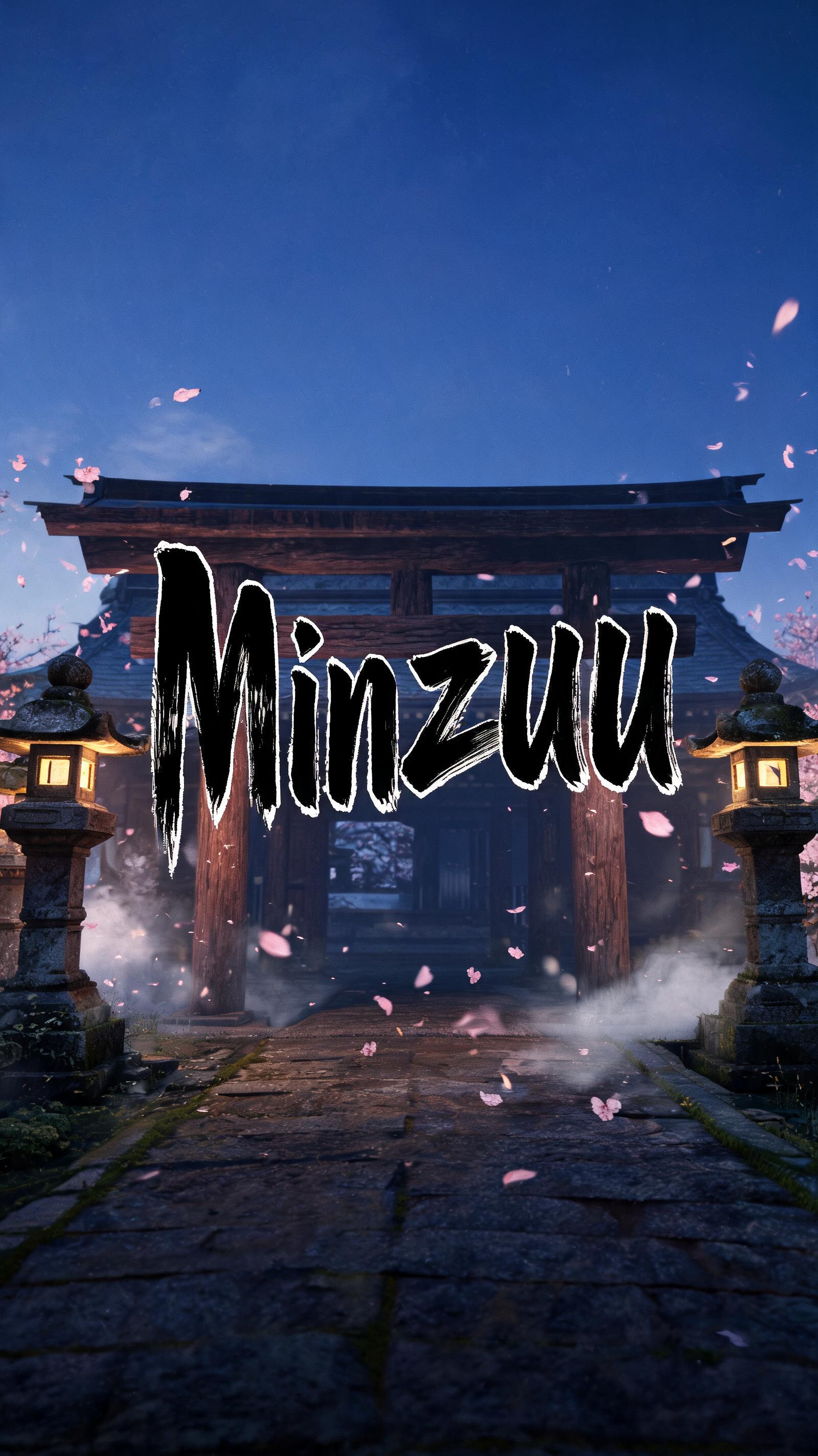 "Minzuu" — Brush Japanese Ink | AI Text Effect Generator