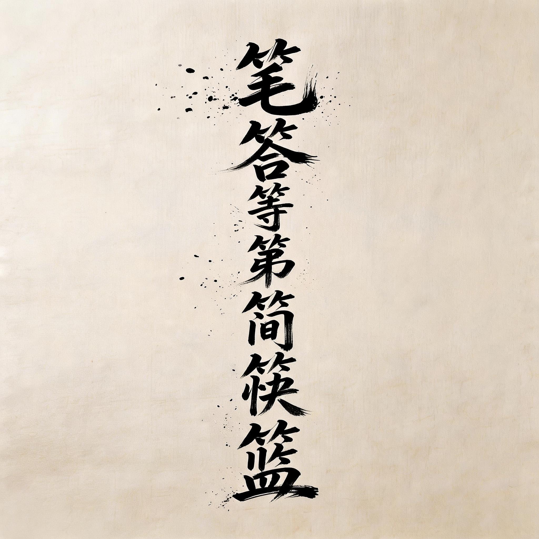 "笔
答
等
第
简
筷
篮" — Brush Chinese Ink | AI Text Effect Generator
