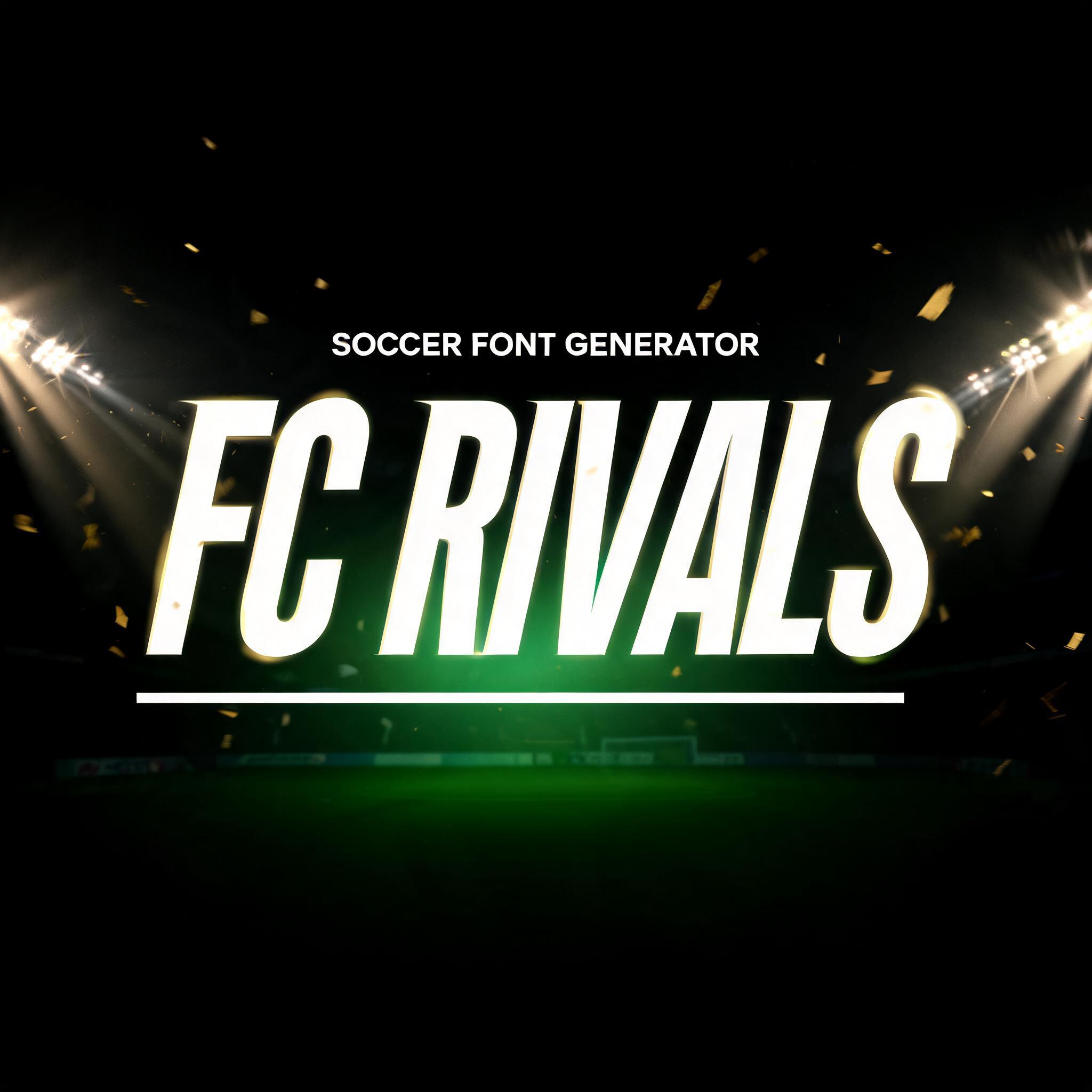 "FC RIVALS" — Sports Football | AI Text Effect Generator