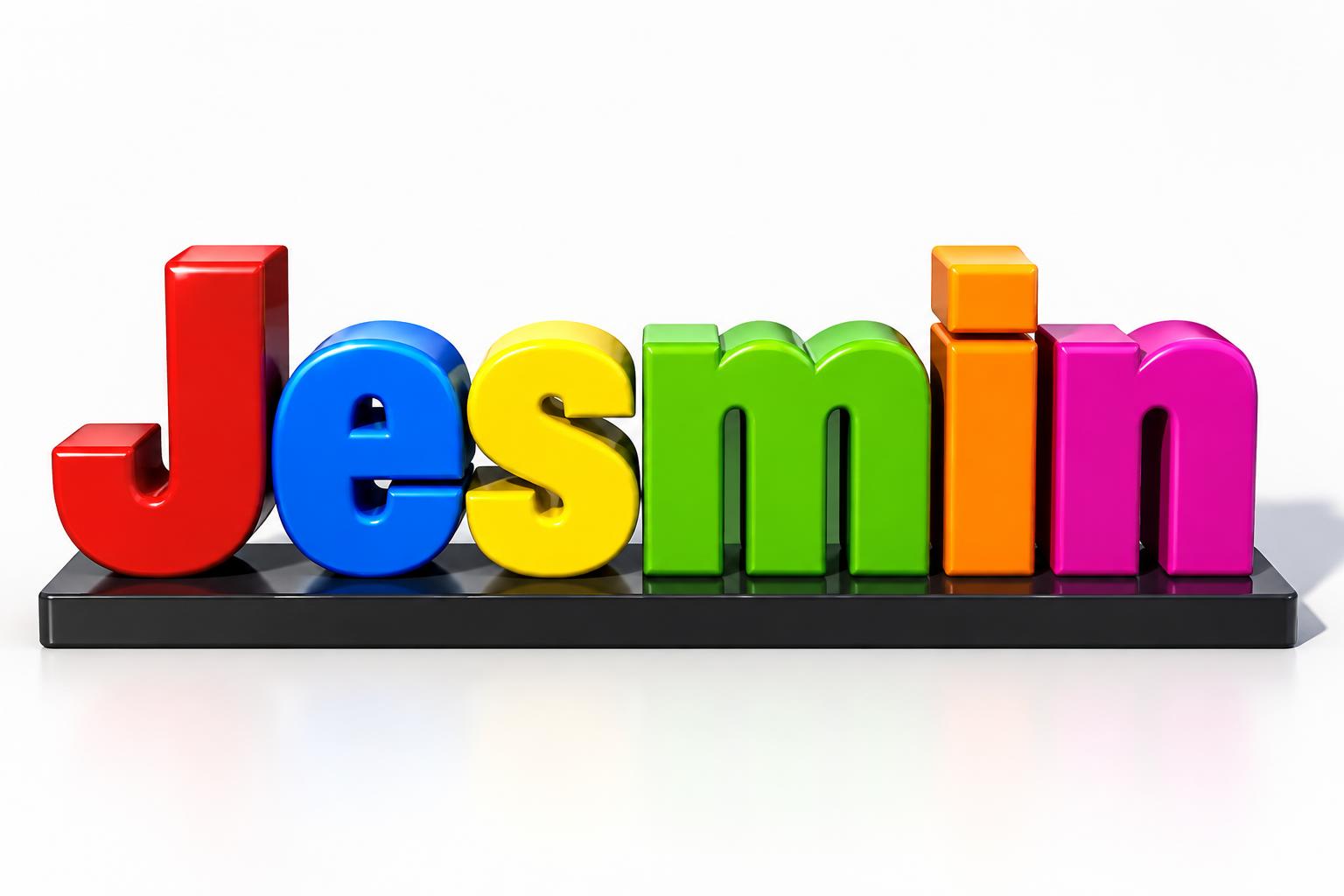 "Jesmin" — 3d Bold | AI Text Effect Generator