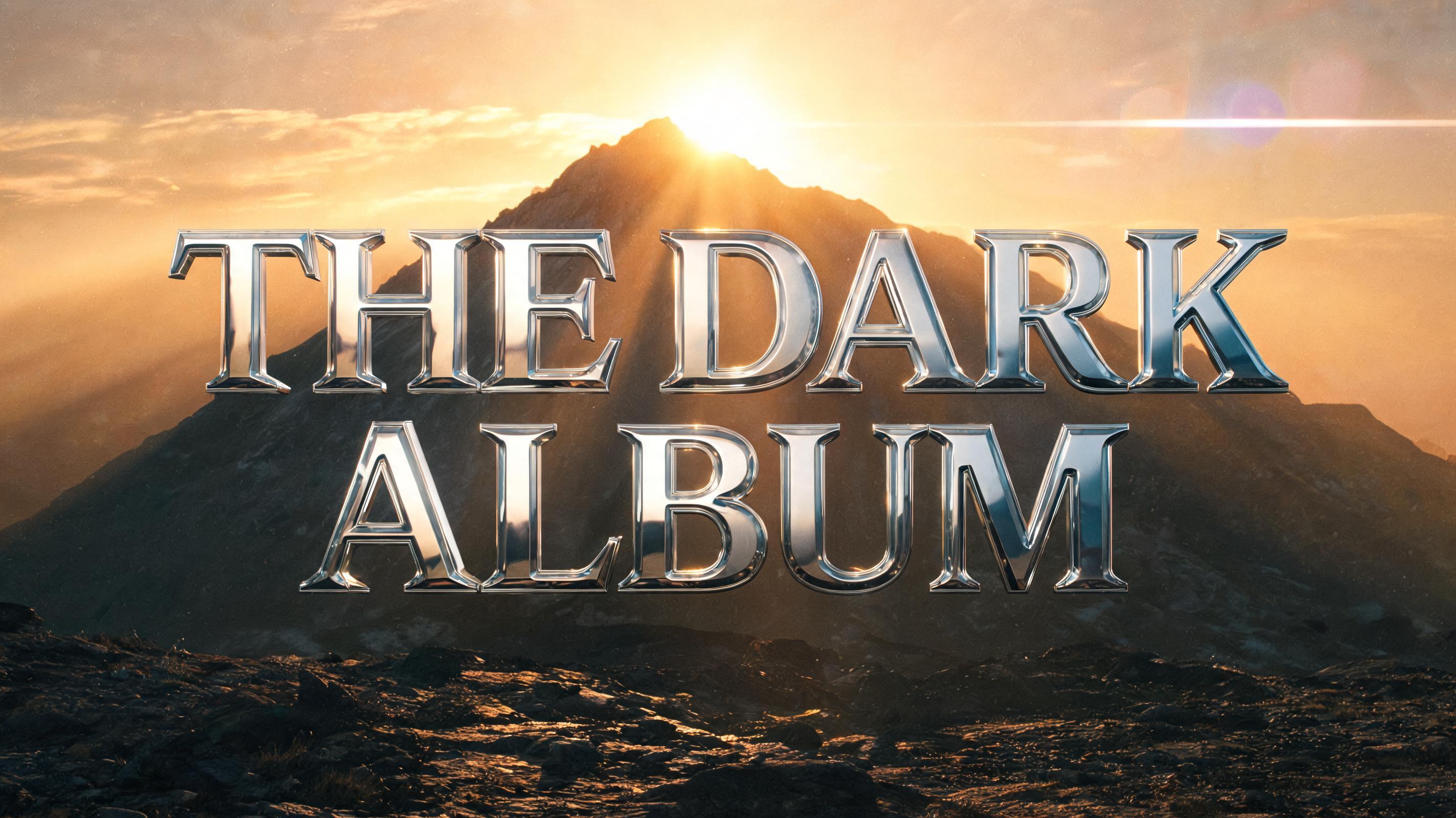"THE DARK ALBUM" — Chrome Metal 3d | AI Text Effect Generator