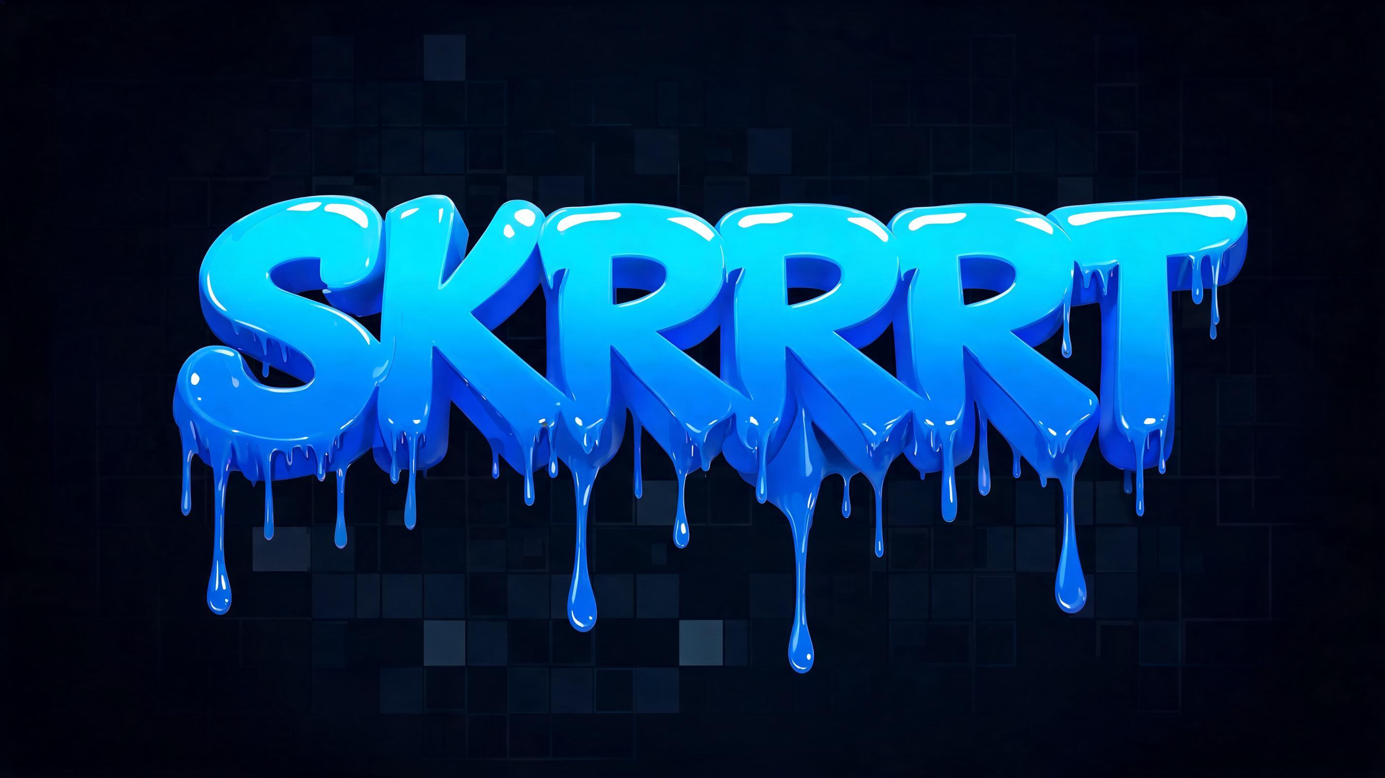 "Skrrrt" — Drip Font | AI Text Effect Generator