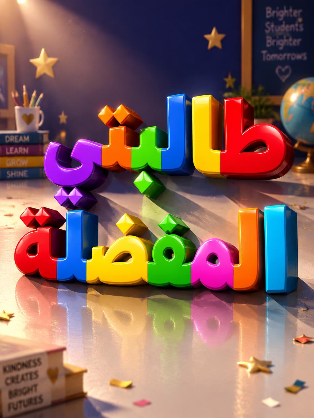 "طالبتي المفضلة" — 3d Bold | AI Text Effect Generator