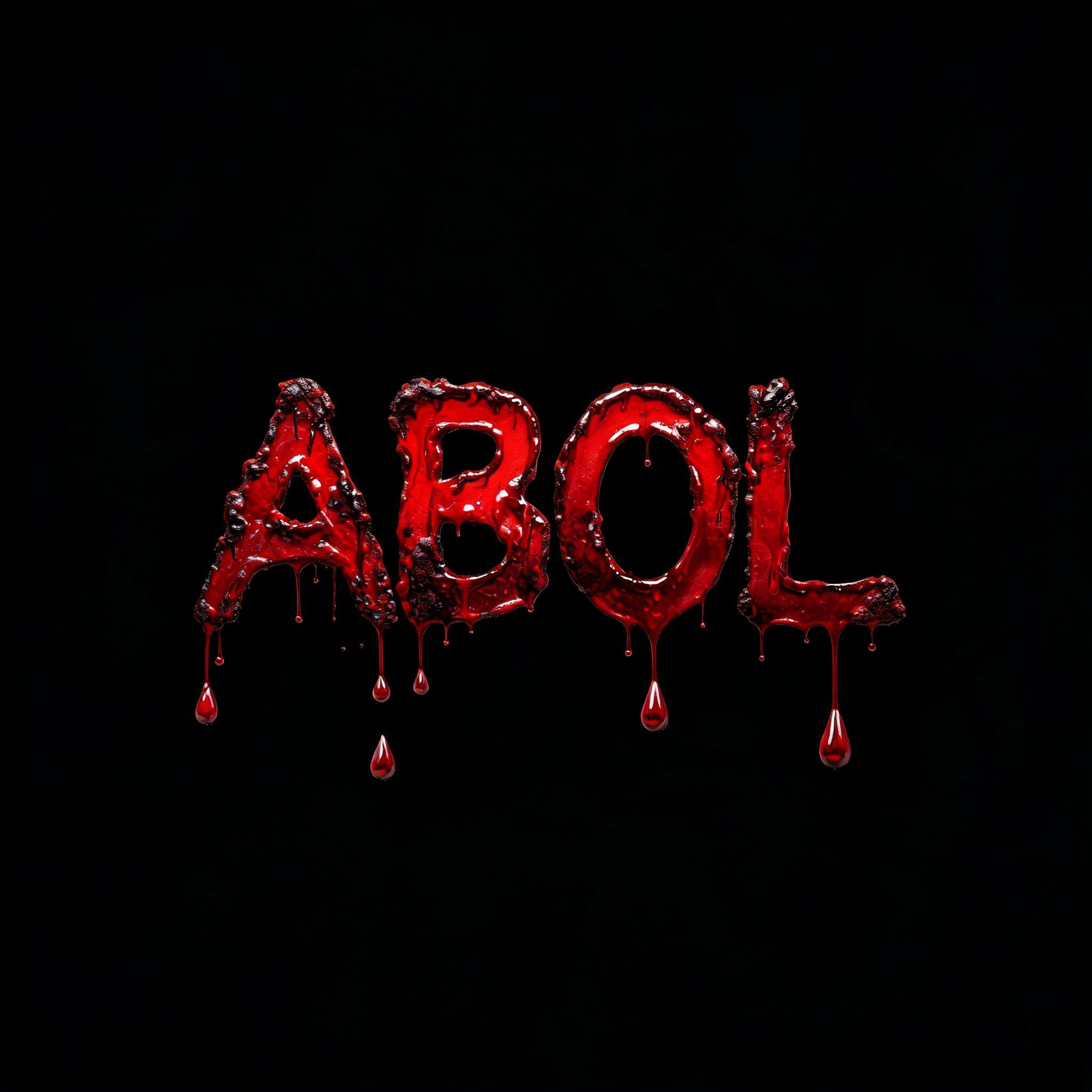 "ABOL" — Drip Font Blood | AI Text Effect Generator