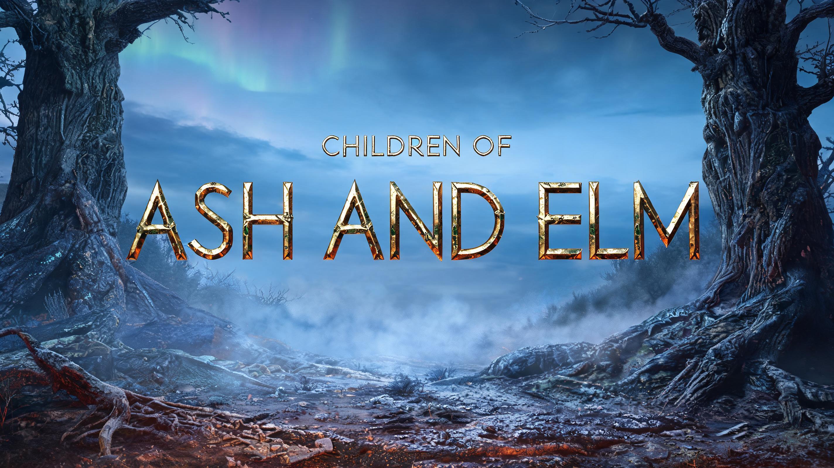 "Children of Ash and Elm" — Viking text effect