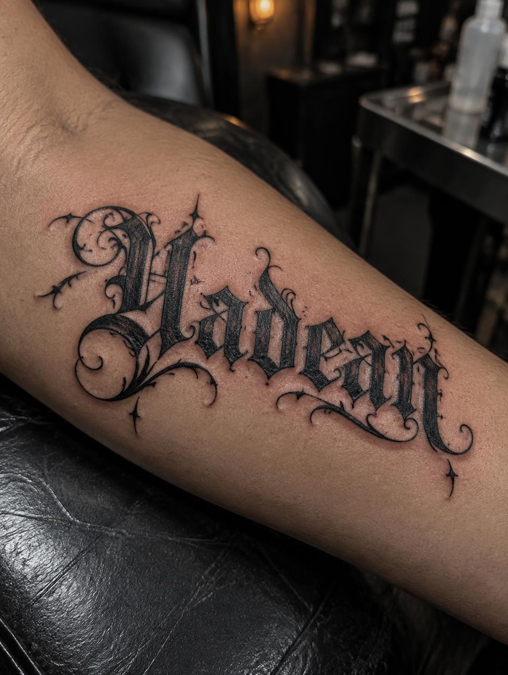 "Yadean" — Tattoo | AI Text Effect Generator