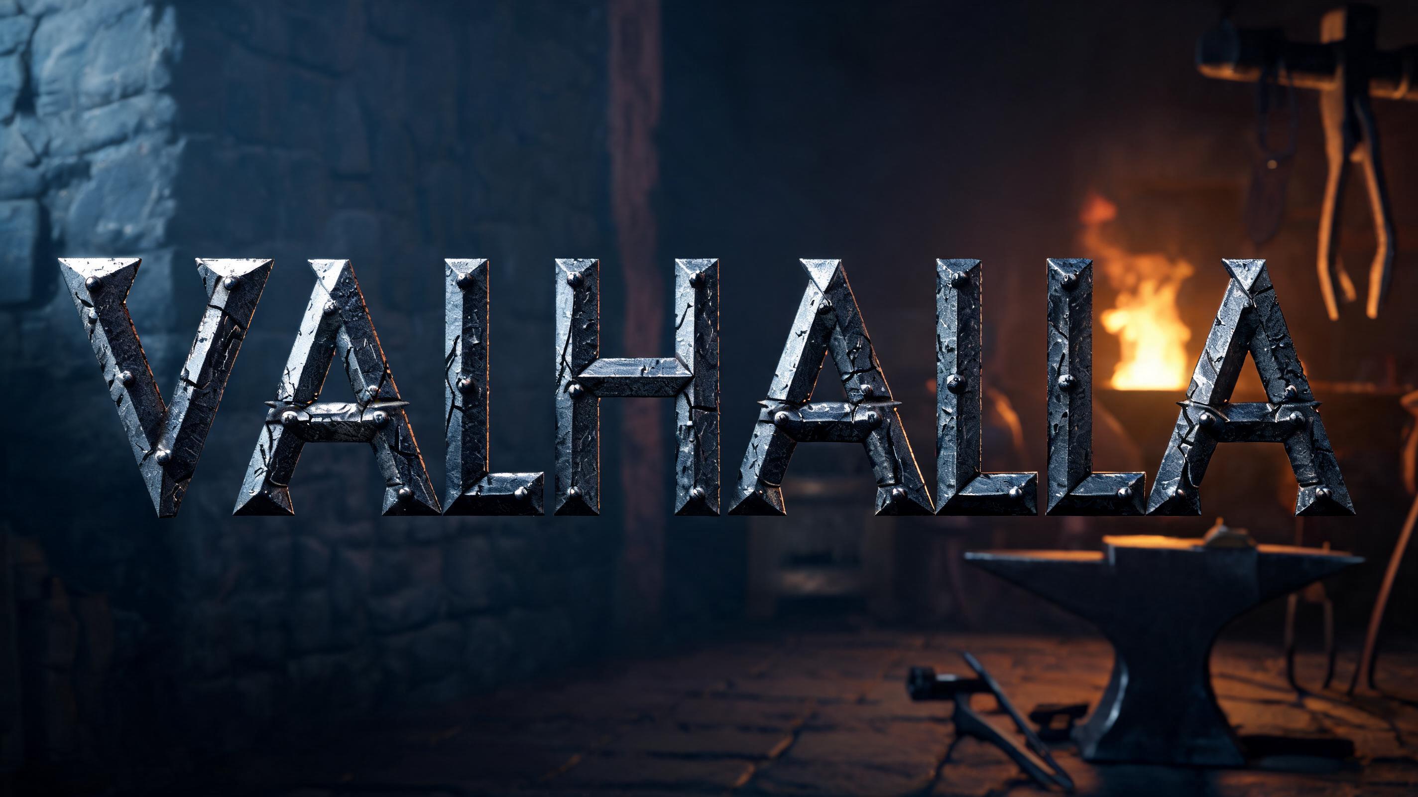 "VALHALLA" — Viking | AI Text Effect Generator