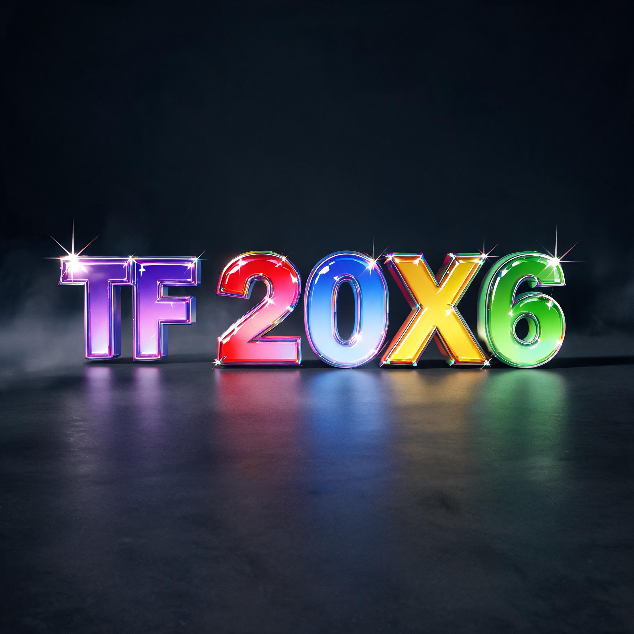 "TF 20X6" — 3d Bold | AI Text Effect Generator