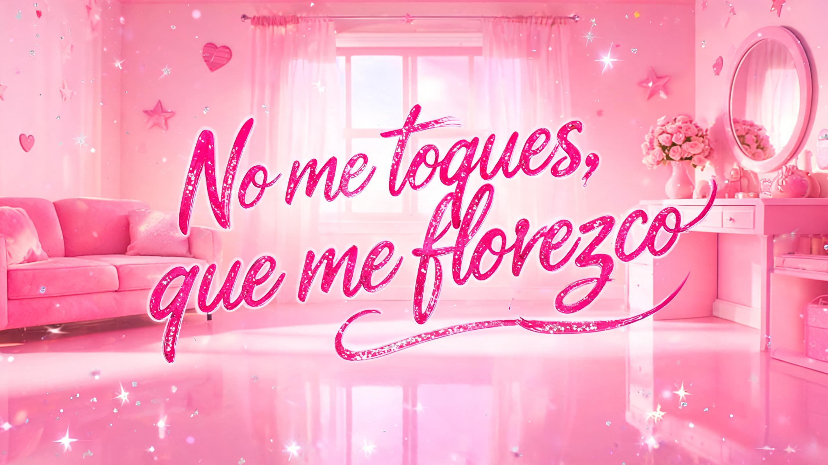 "No me toques, que me florezco" — Barbie | AI Text Effect Generator