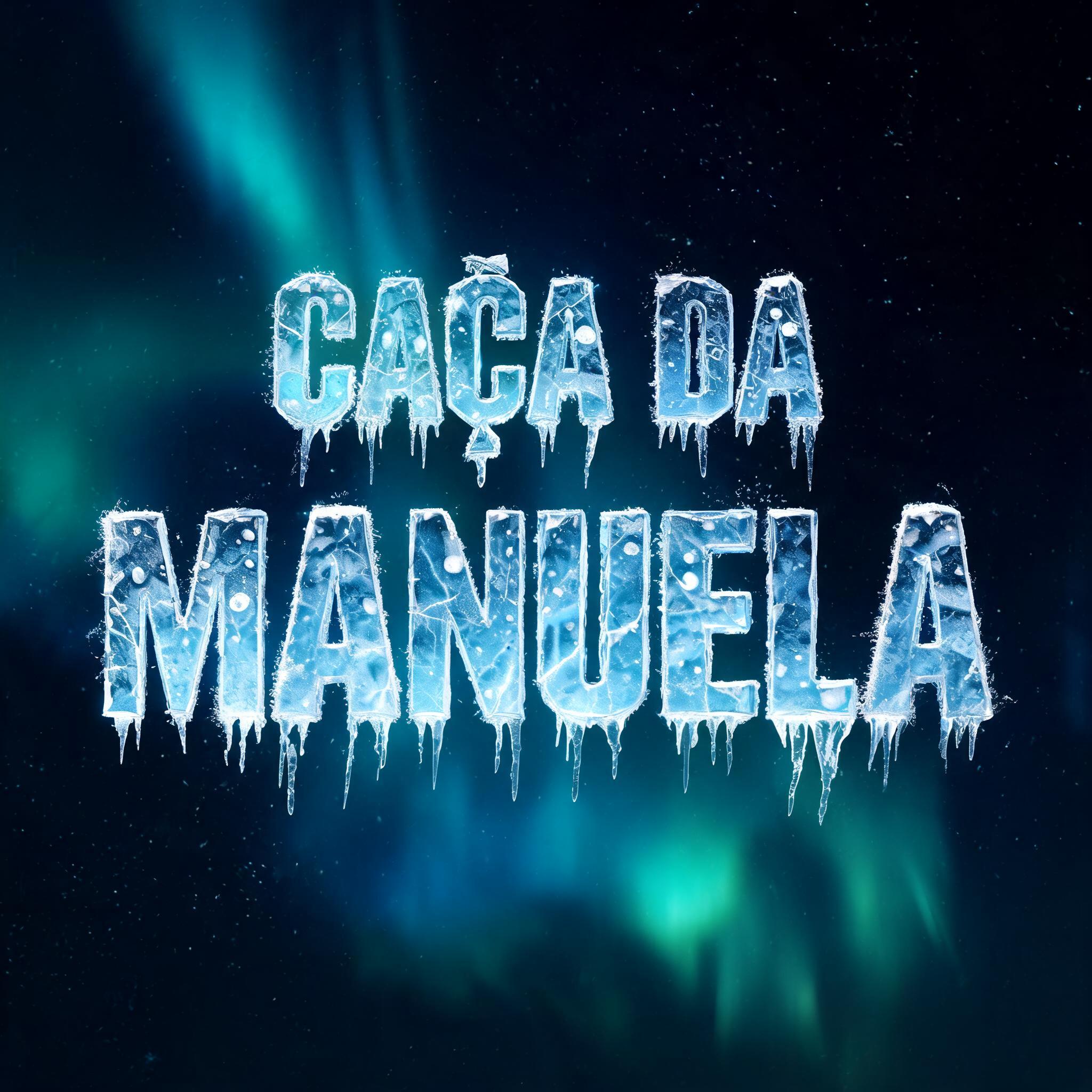 "CAÇA DA MANUELA" — Glass Frozen | AI Text Effect Generator