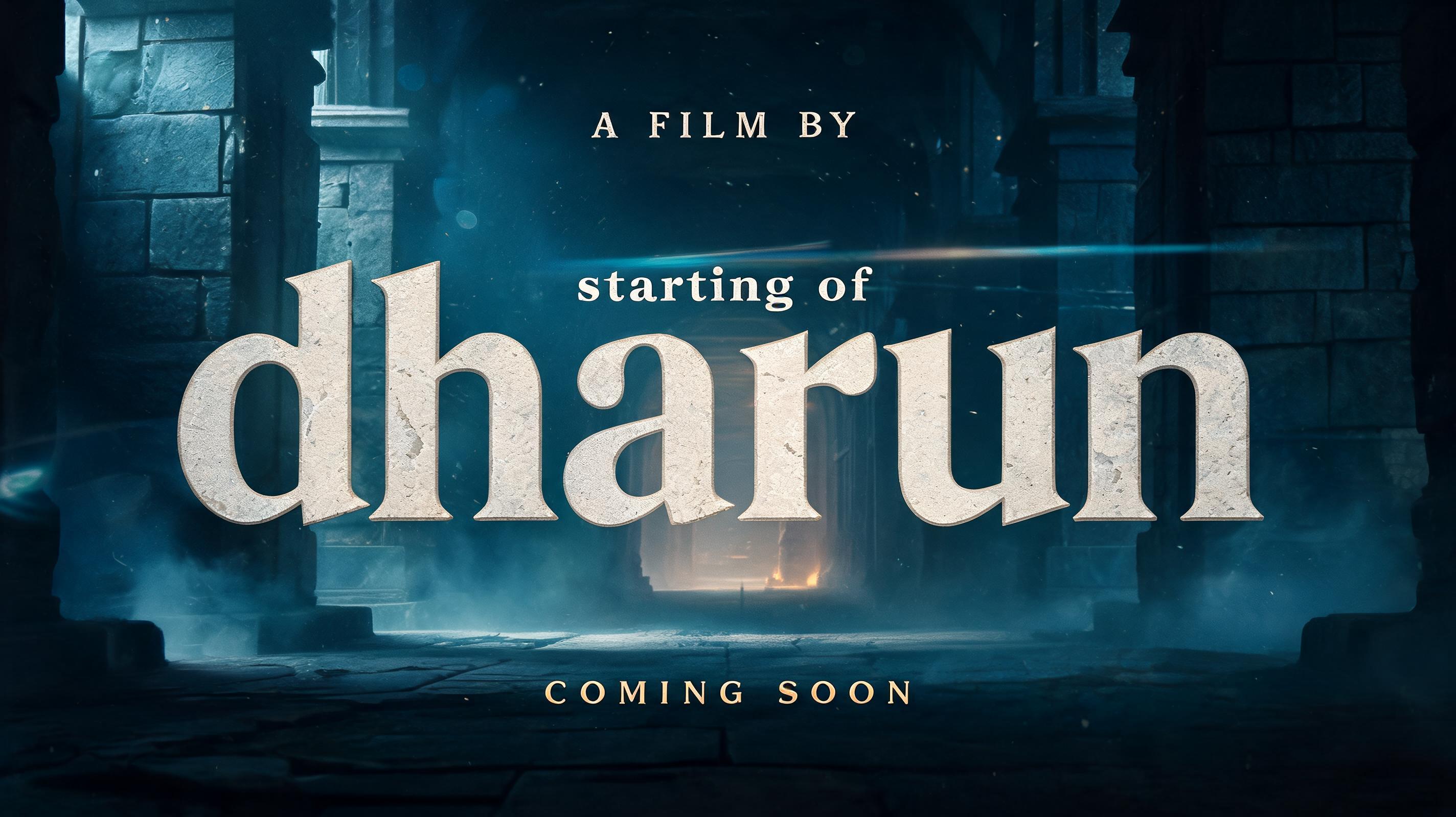 "starting of dharun
A FILM BY
COMING SOON" — Cinematic Netflix | AI Text Effect Generator
