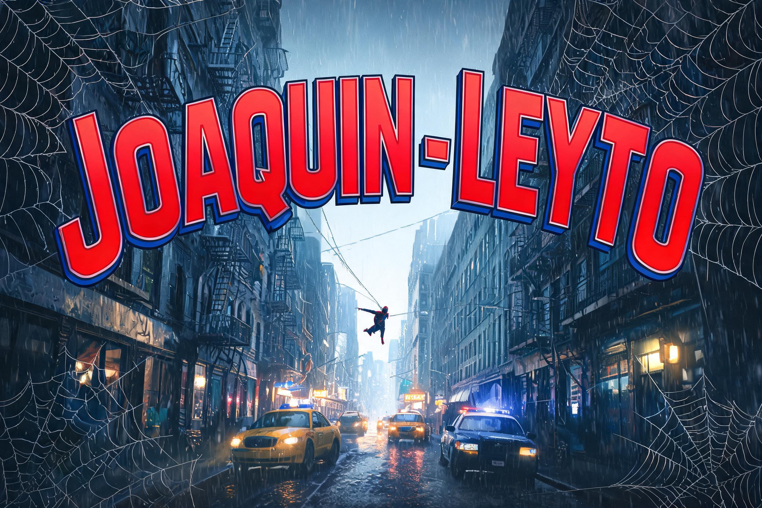 "JOAQUIN - LEYTO" — Spider Hero | AI Text Effect Generator