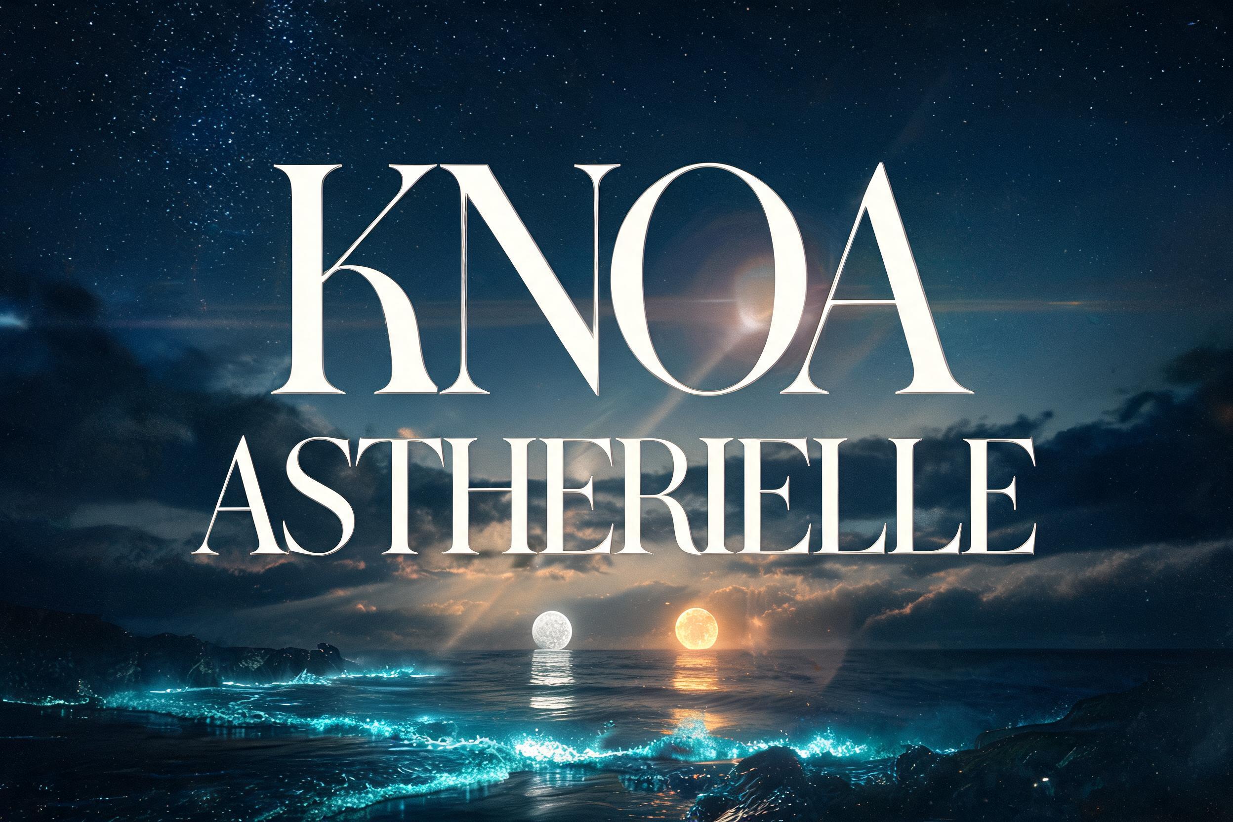 "Knoa Astherielle" — Cinematic | AI Text Effect Generator