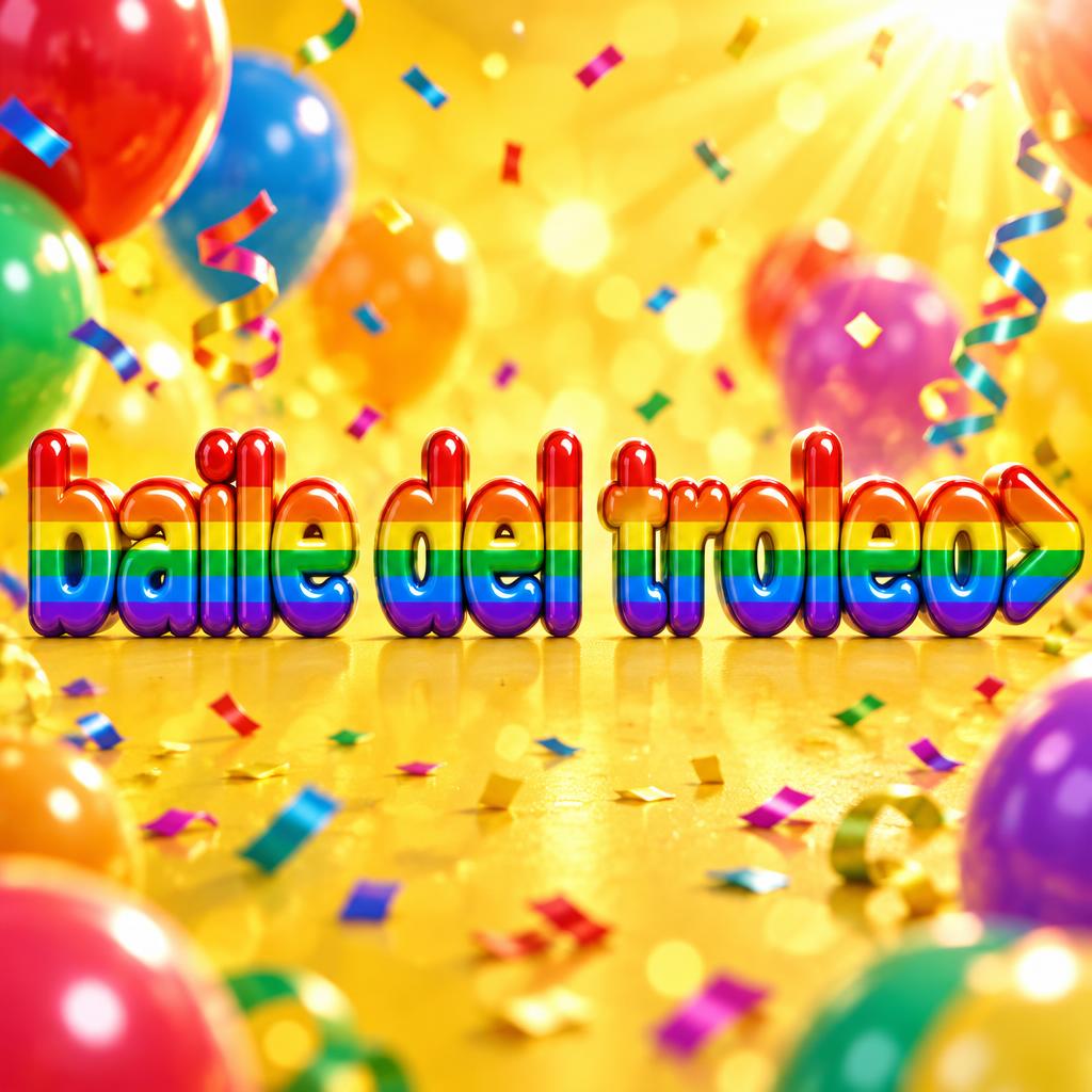 "baile del troleo>" — Rainbow | AI Text Effect Generator