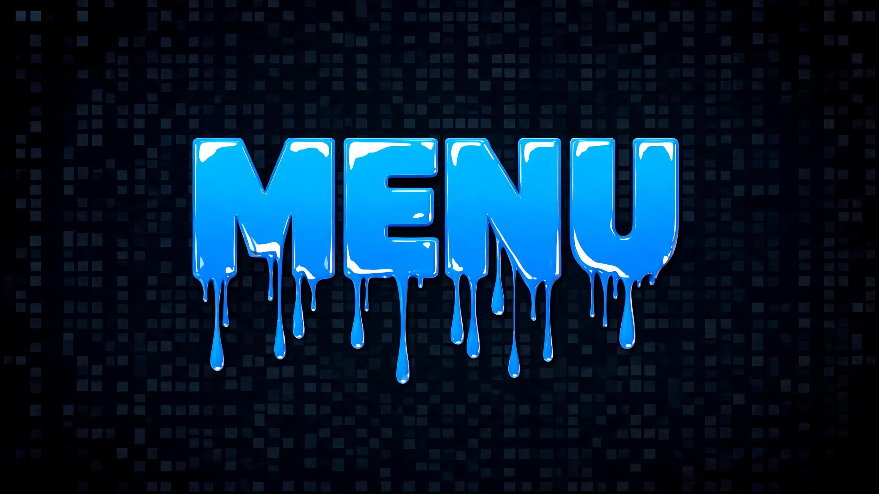 "Menu" — Drip Font | AI Text Effect Generator