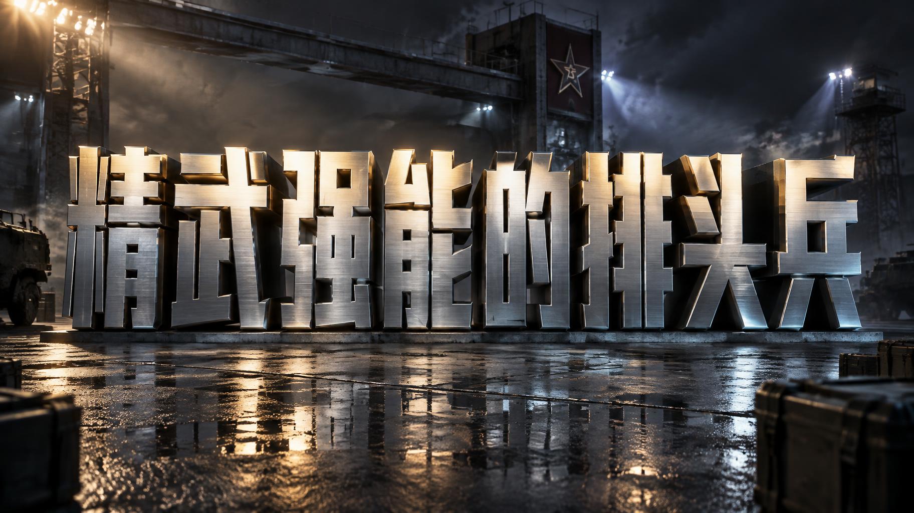 "精武强能的排头兵" — Metallic | AI Text Effect Generator