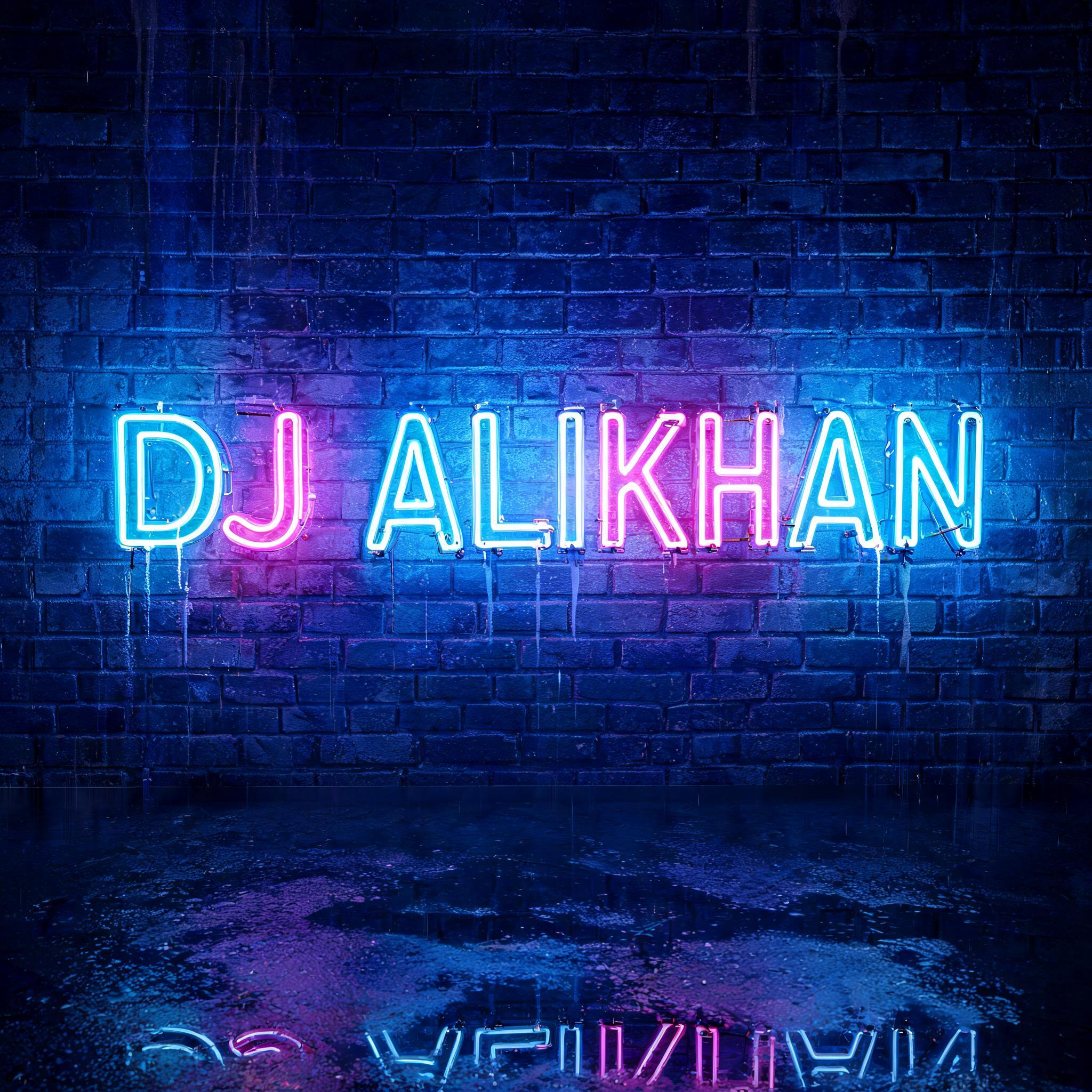 "DJ ALIKHAN " — Neon Glow | AI Text Effect Generator