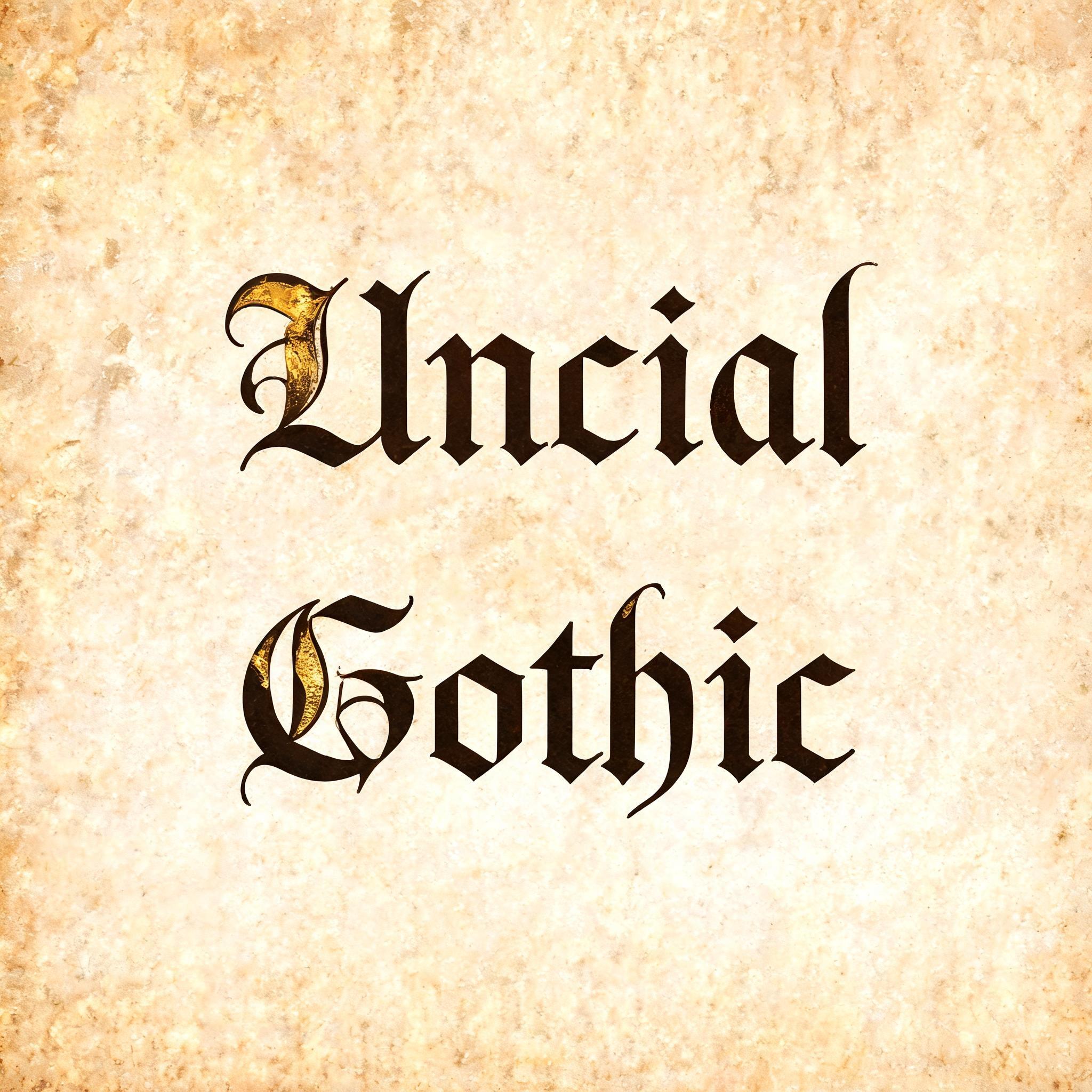 "Uncial Gothic" — Gothic Font | AI Text Effect Generator