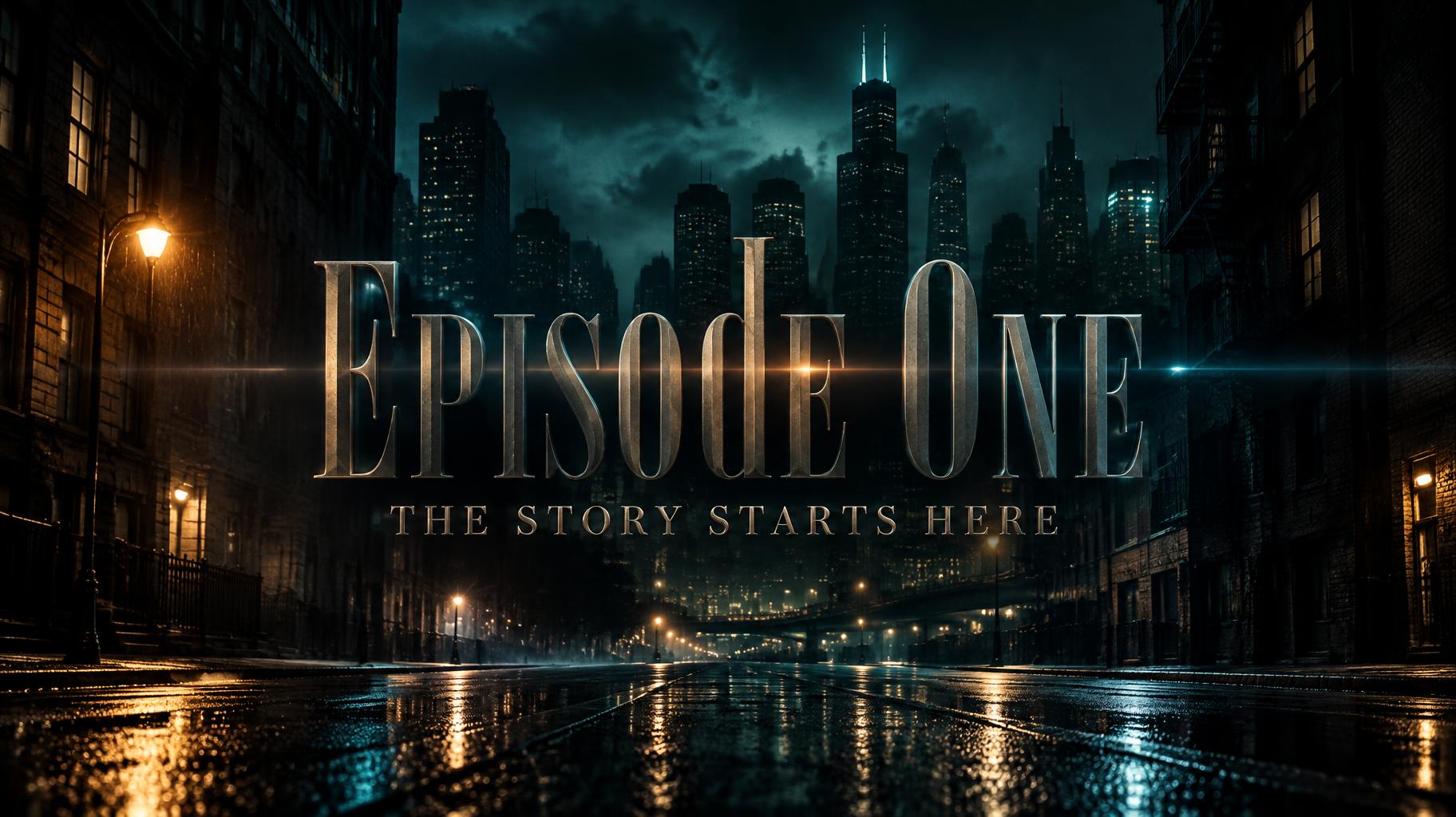"Episode One
THE STORY STARTS HERE" — Cinematic | AI Text Effect Generator