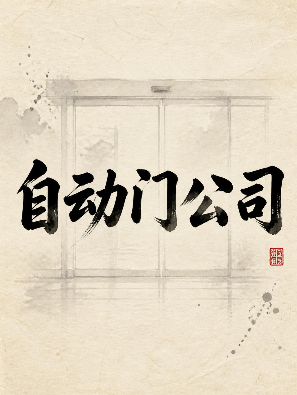 "自动门公司" — Brush Chinese Ink | AI Text Effect Generator