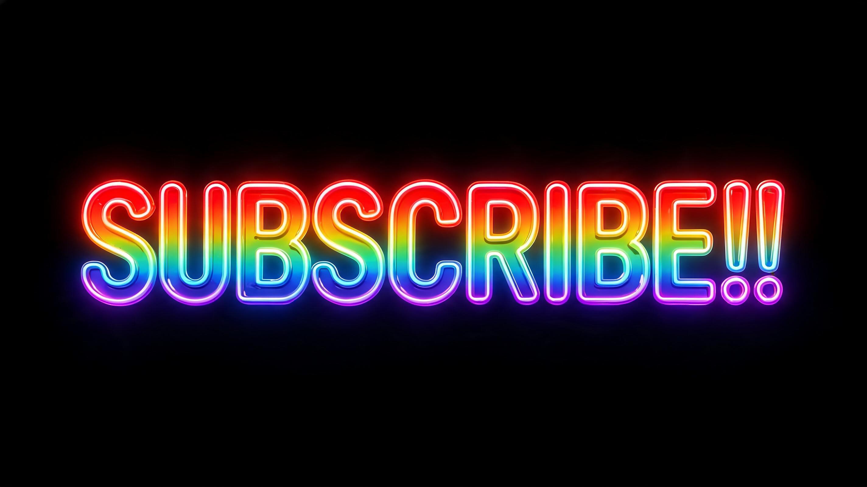 "Subscribe!!" — Rainbow | AI Text Effect Generator