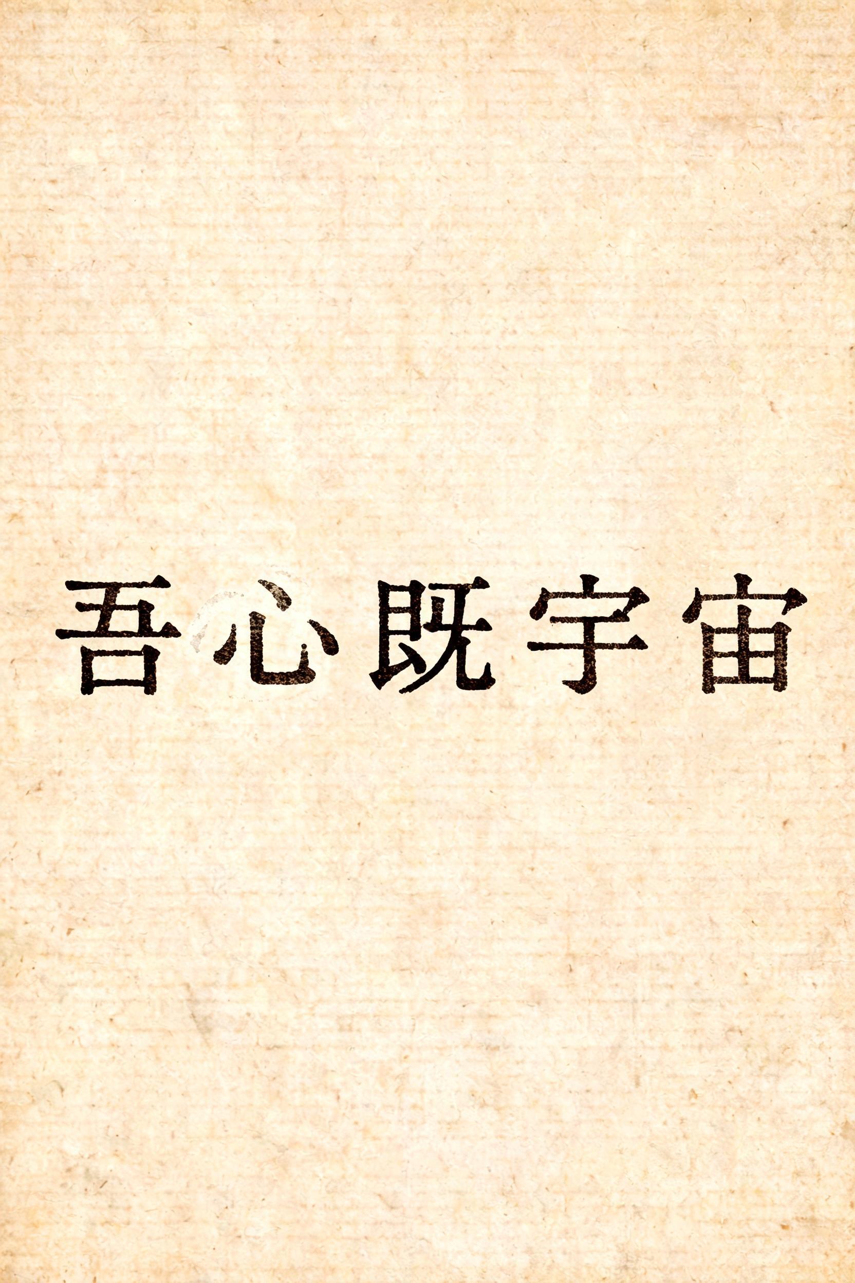 "吾心既宇宙" — Typewriter text effect