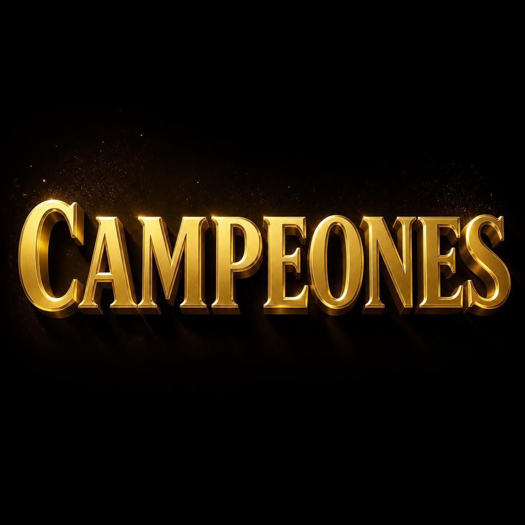 "CAMPEONES" — 3d Bold Gold | AI Text Effect Generator