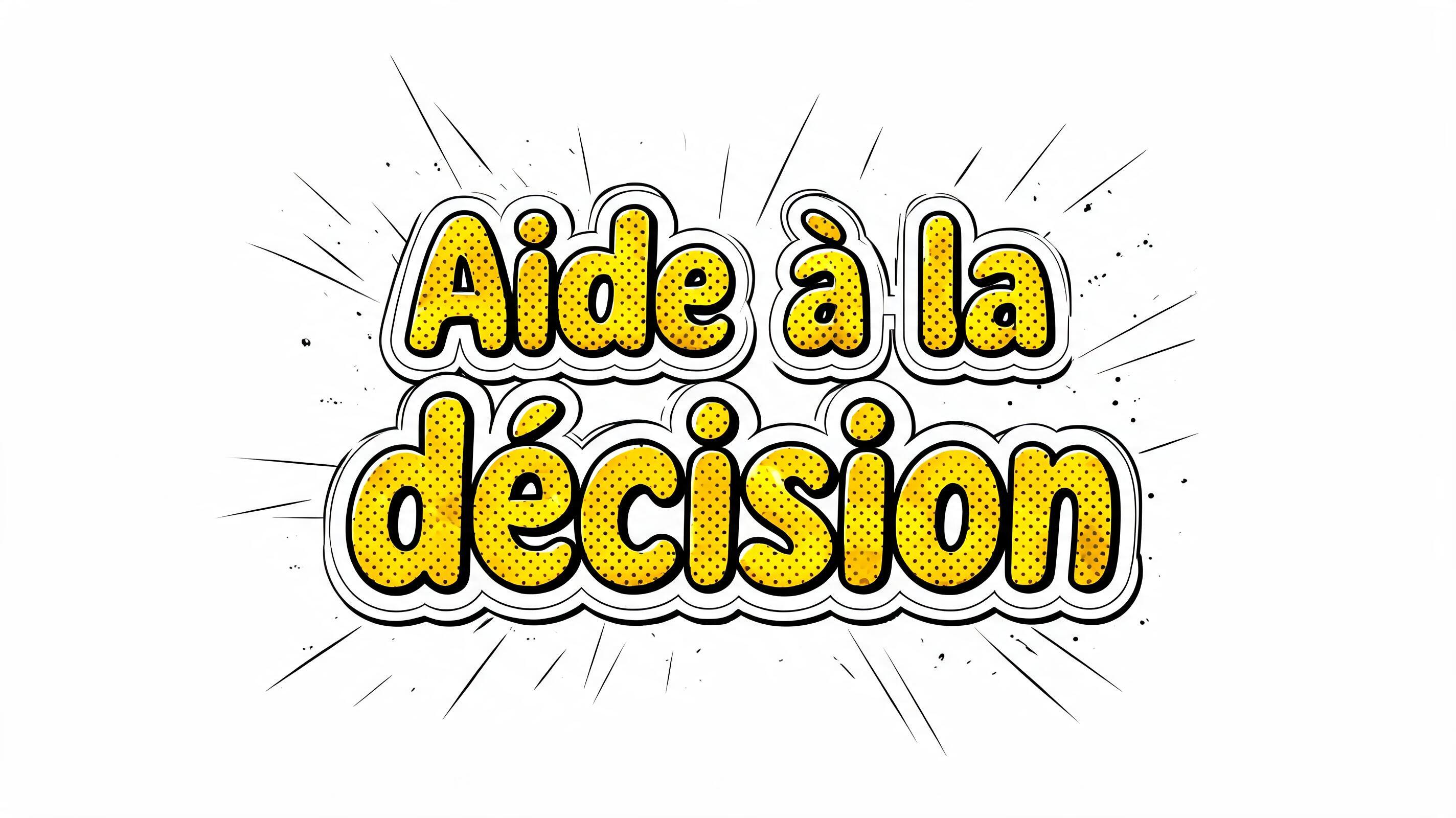 "Aide à la décision" — Comic Book | AI Text Effect Generator