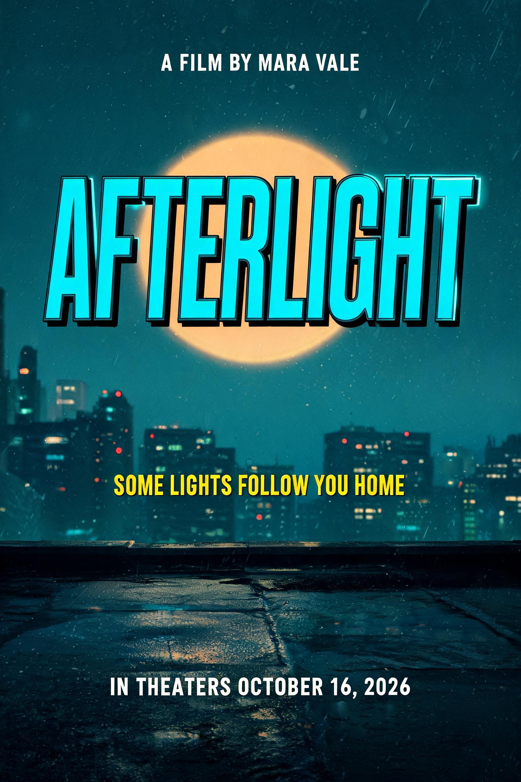 AFTERLIGHT
A FILM BY MARA VALE
SOME LIGHTS FOLLOW YOU HOME
IN THEATERS OCTOBER 16, 2026