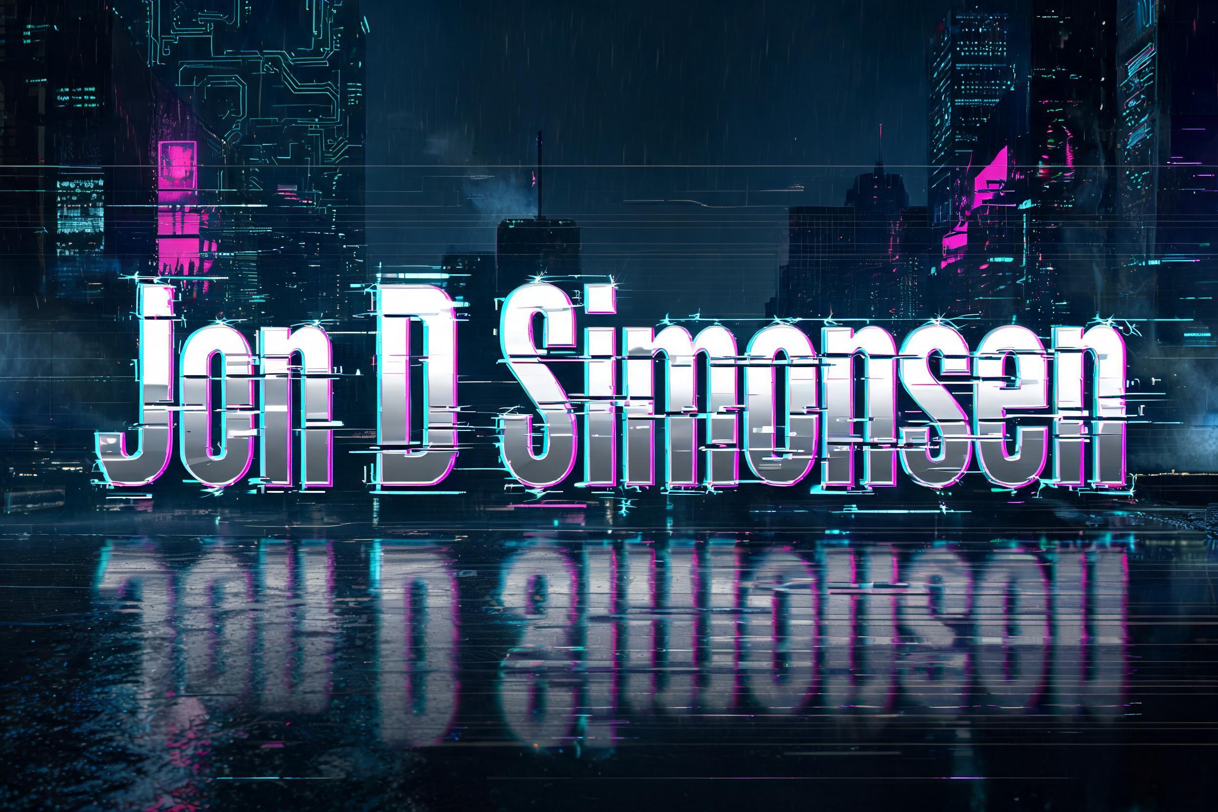 "Jon D Simonsen" — Cyberpunk | AI Text Effect Generator