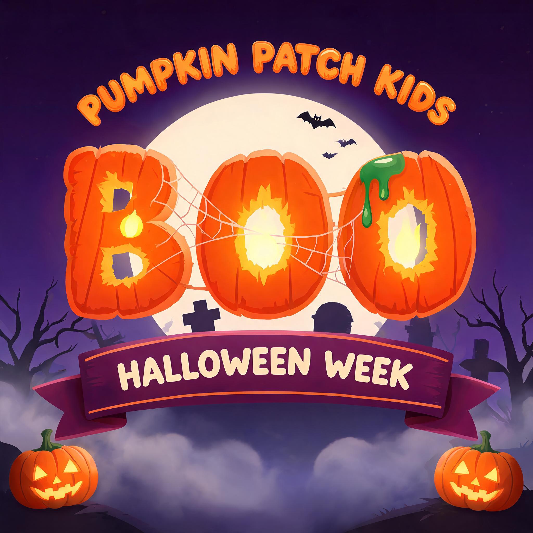 BOO
PUMPKIN PATCH KIDS
HALLOWEEN WEEK