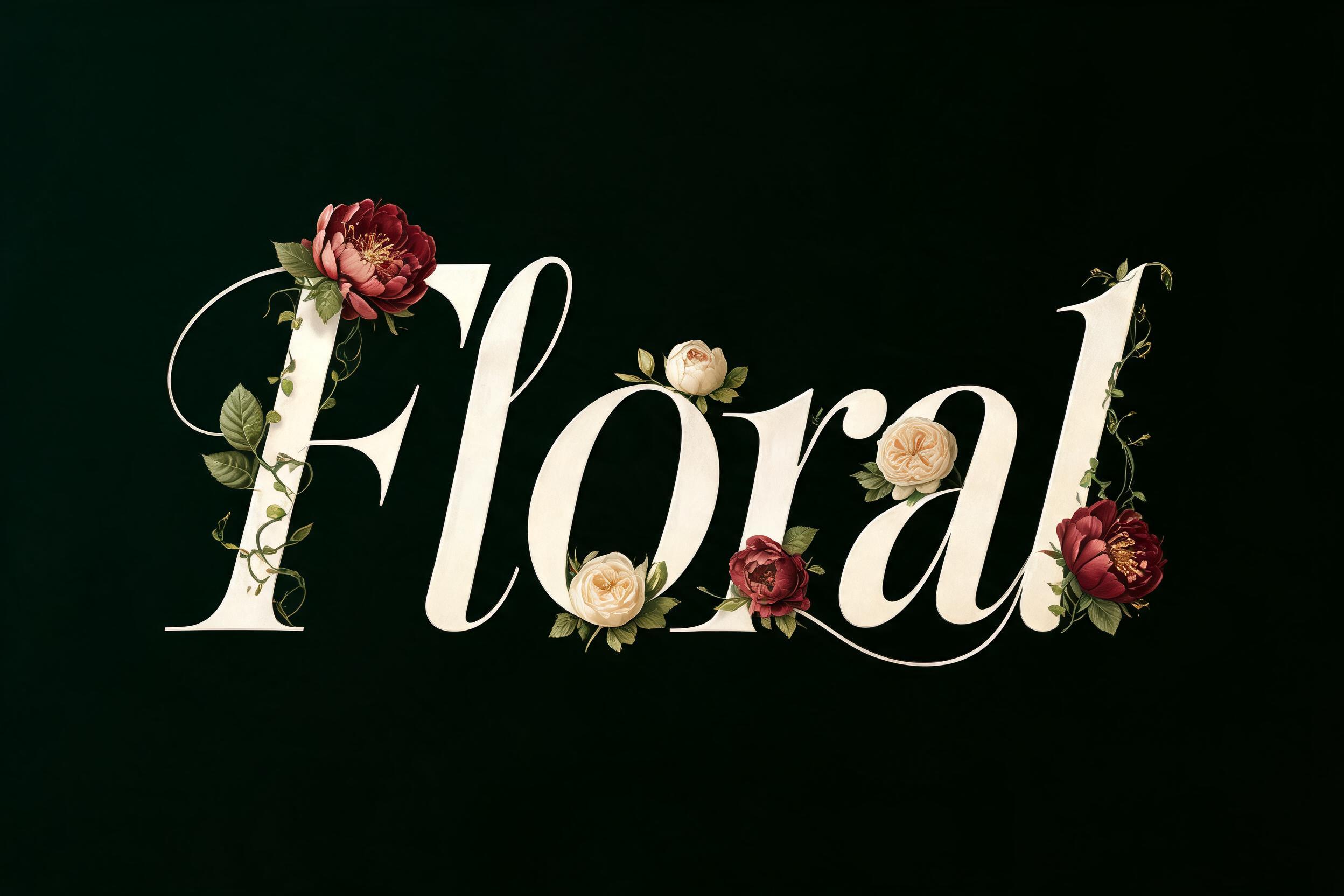 "Floral" — Floral | AI Text Effect Generator