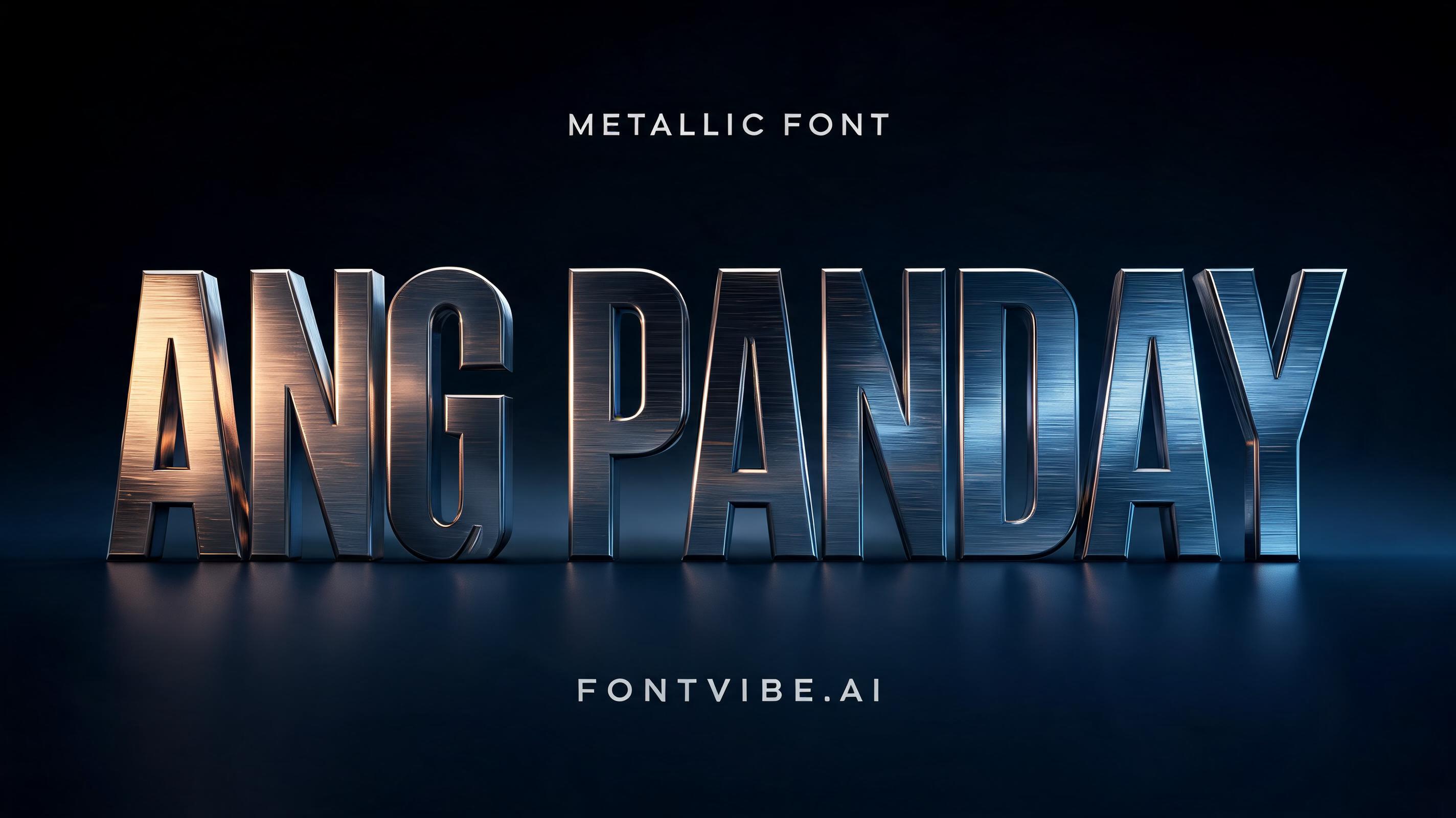 "ANG PANDAY" — Metallic | AI Text Effect Generator